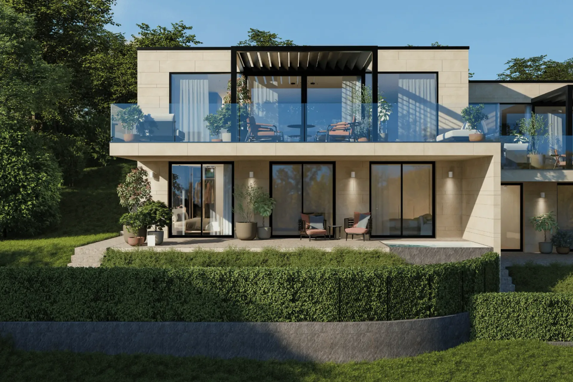 Moderne Villa mit Panoramablick in Collina d'Oro