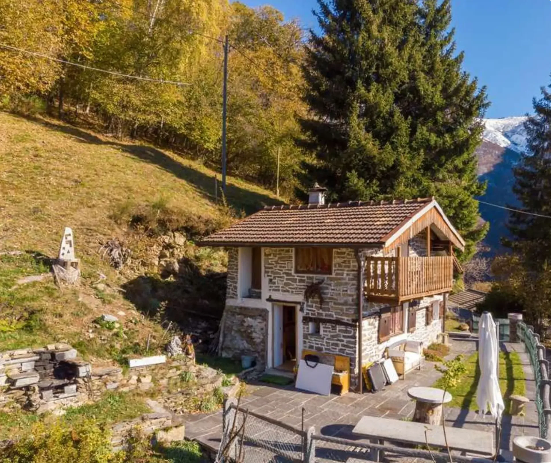 Charmantes Rustico mit Panoramaterrasse und ausbaubarer Stallung – Indemini