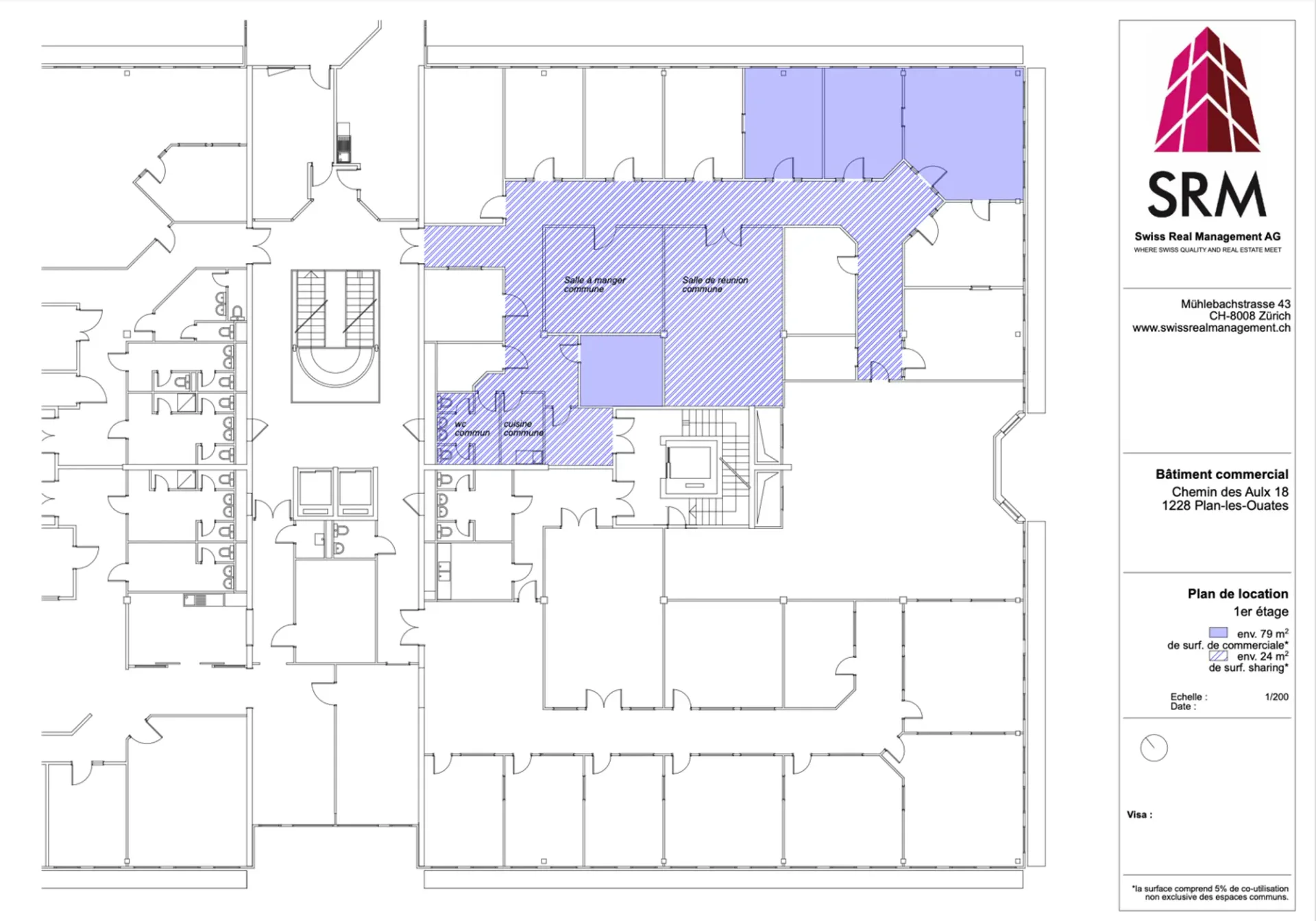 Flächen für Handwerk mit gemeinsam genutzten Räumen – CTN 18, Plan-les-Ouates – 1. Etage: ca. 103 m²