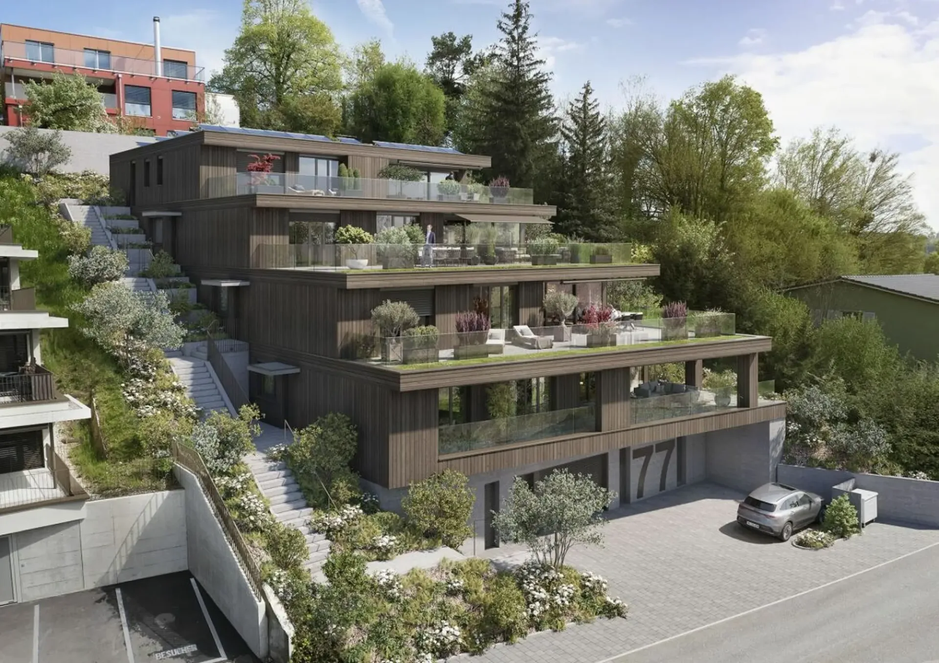 4 Case a terrazza da sogno in posizione ideale