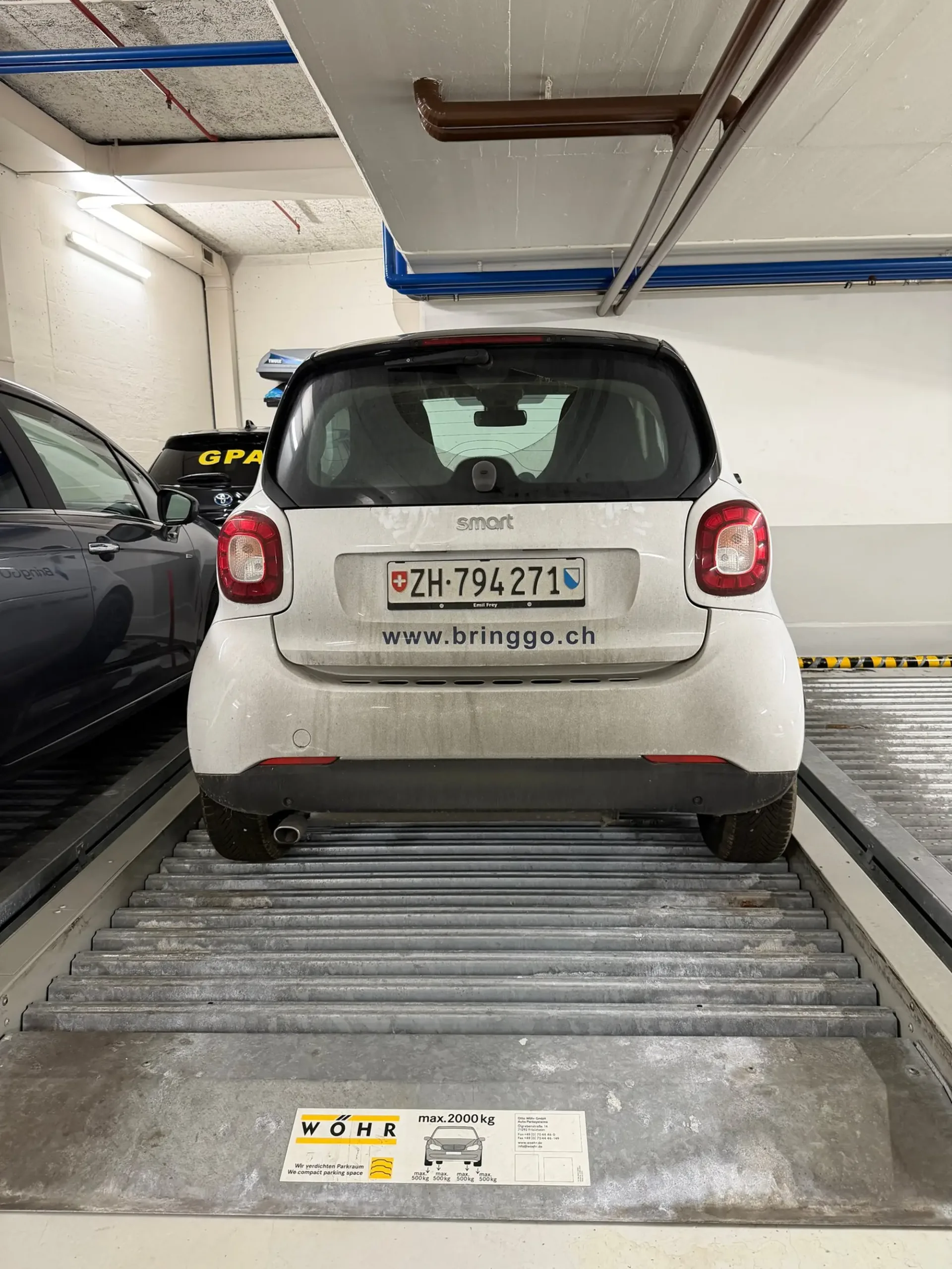 Tiefgaragenplatz am Central beim HB (Kleinfahrzeug wie Smart)