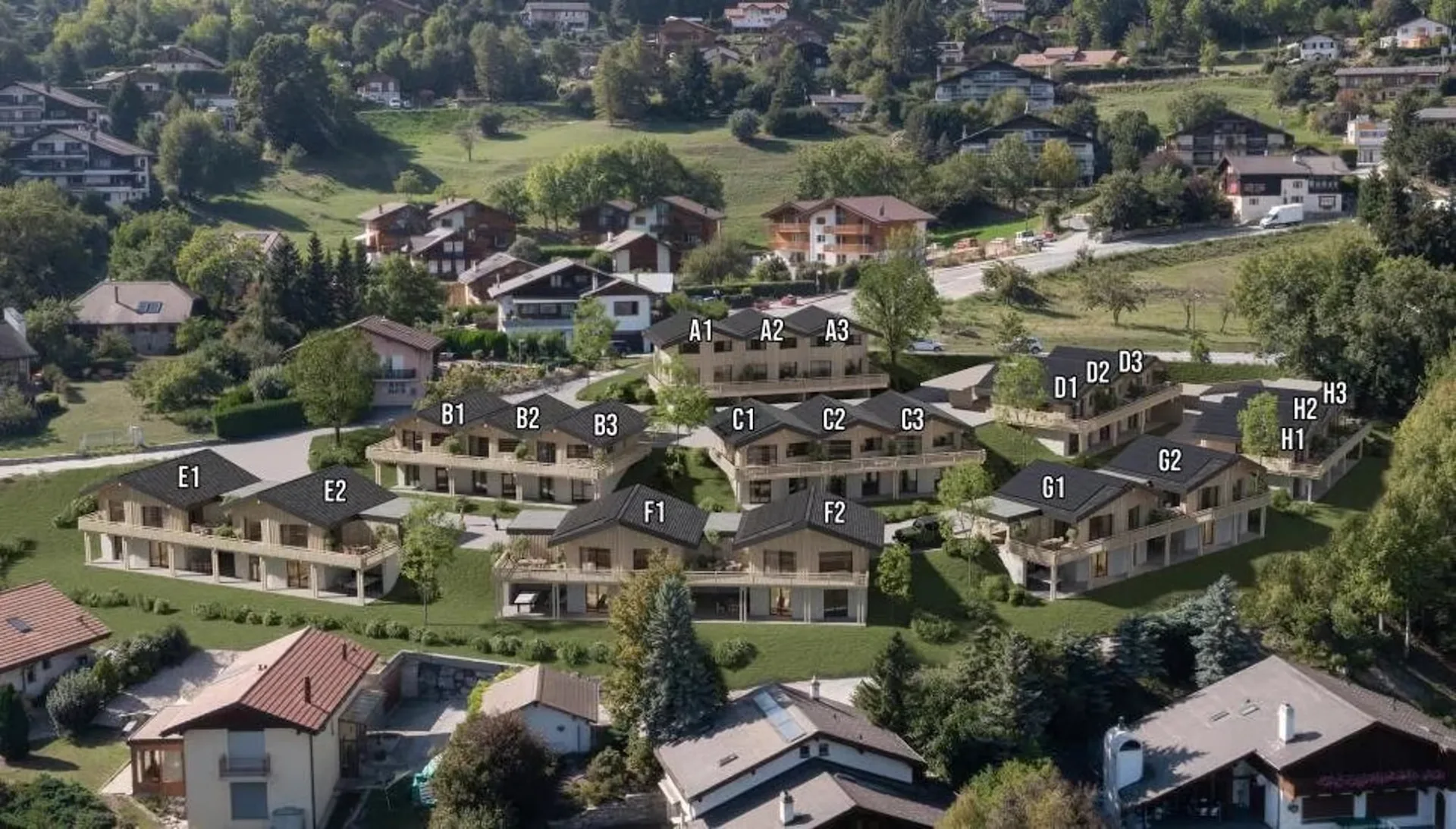 Chalets im modernen Stil in Mollens Promotion Les Martelles