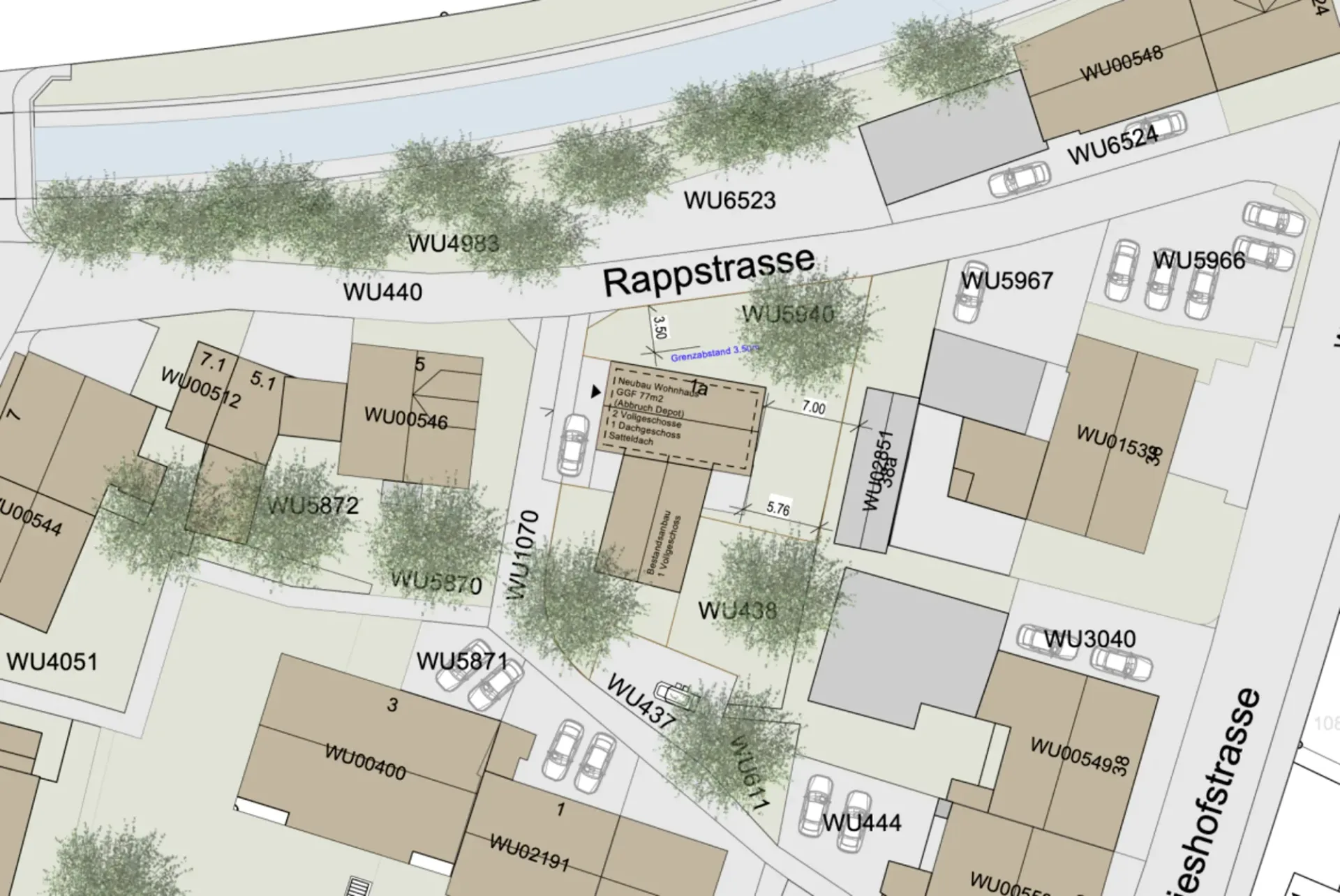 446 m2 Bauland mit Abbruchobjekt an toller Lage in Winterthur-Wülflingen