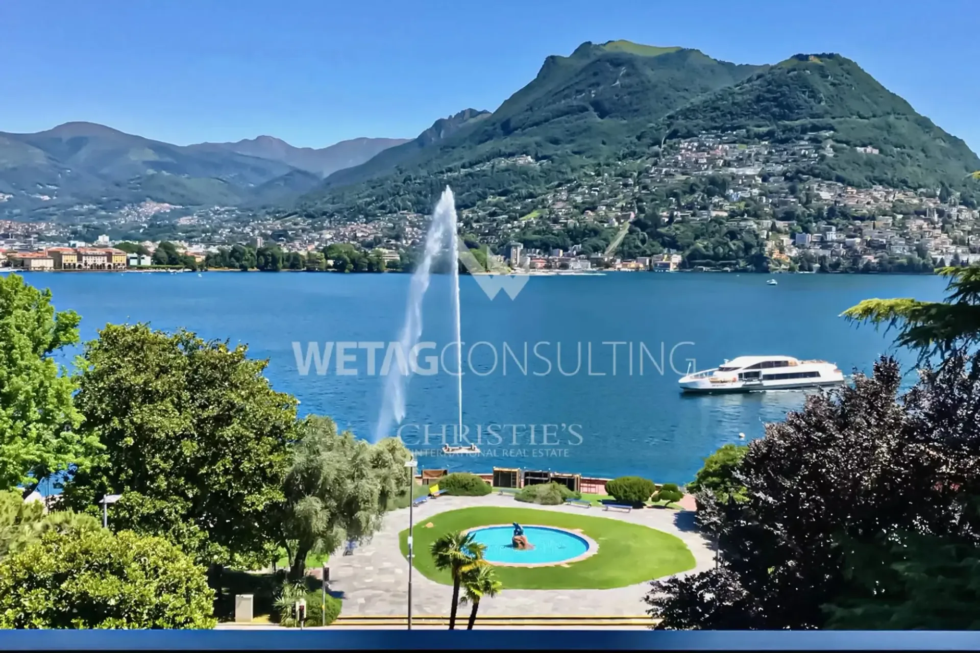 Luxuriöse Wohnung  mit grosser Terrasse & bezaubernder Aussicht auf den Luganersee in Lugano-Paradiso zu verkaufen