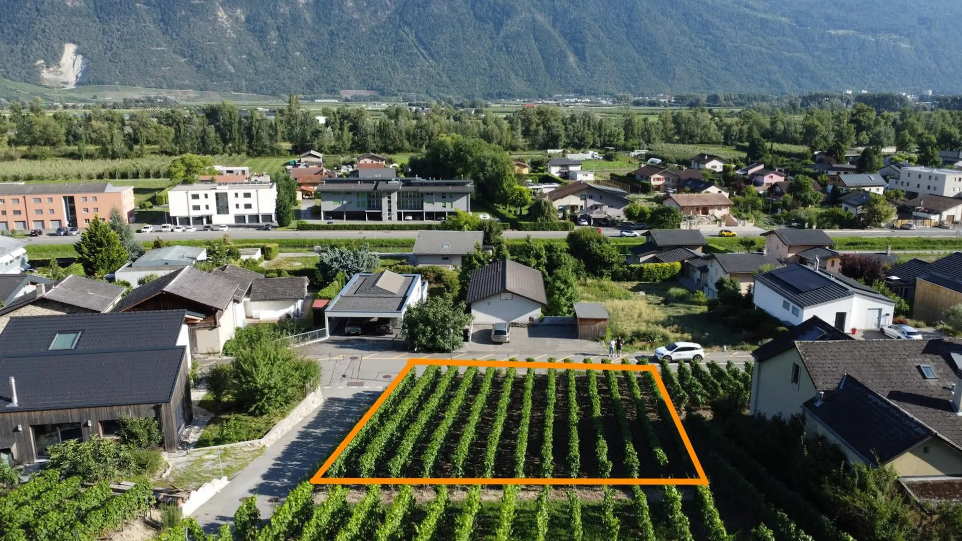 Baugrundstück von 532 m² am Hang von Fully