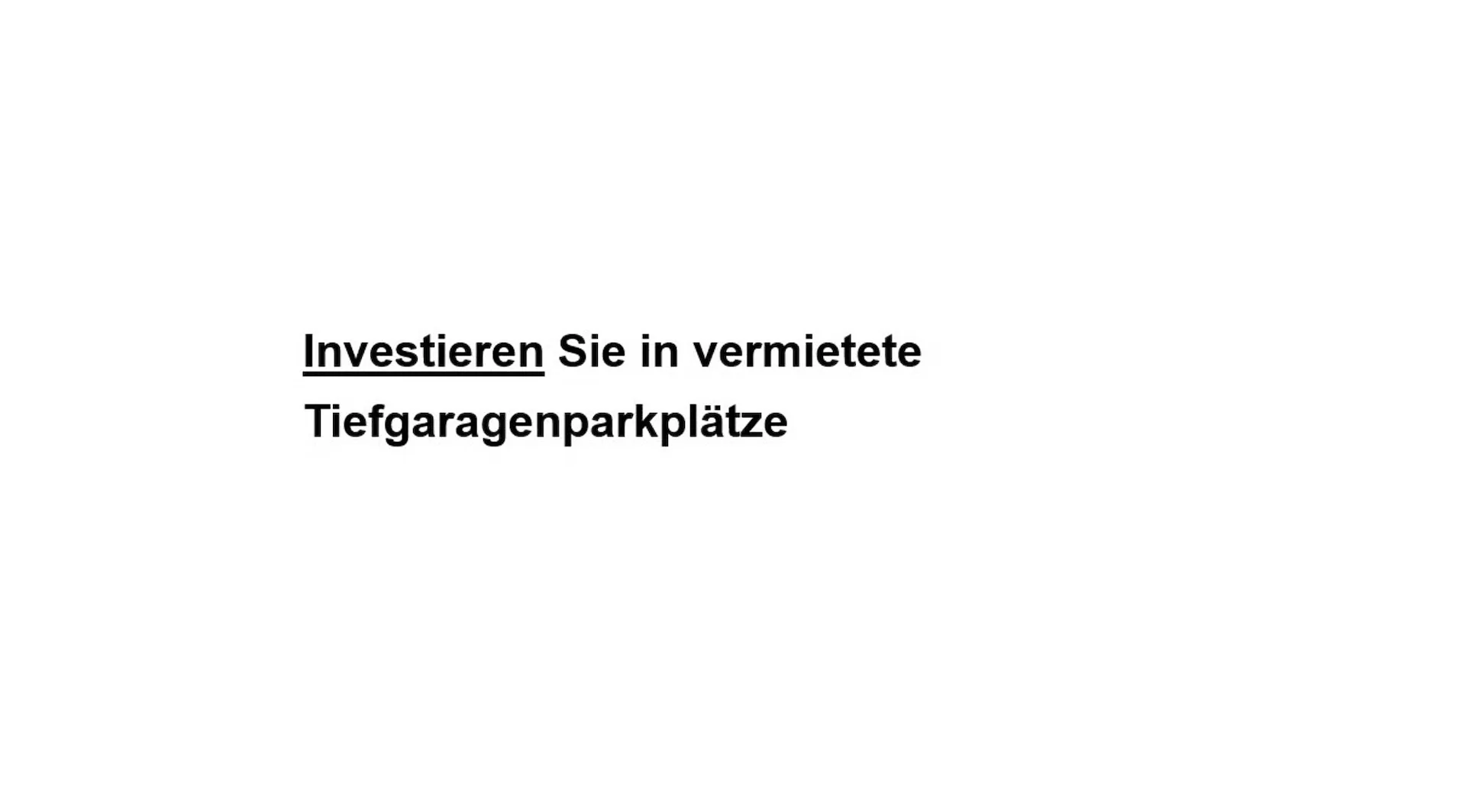 Investieren Sie in einen oder zwei vermietete Tiefgaragenparkplätze mit Remise in Stalden (VS)
