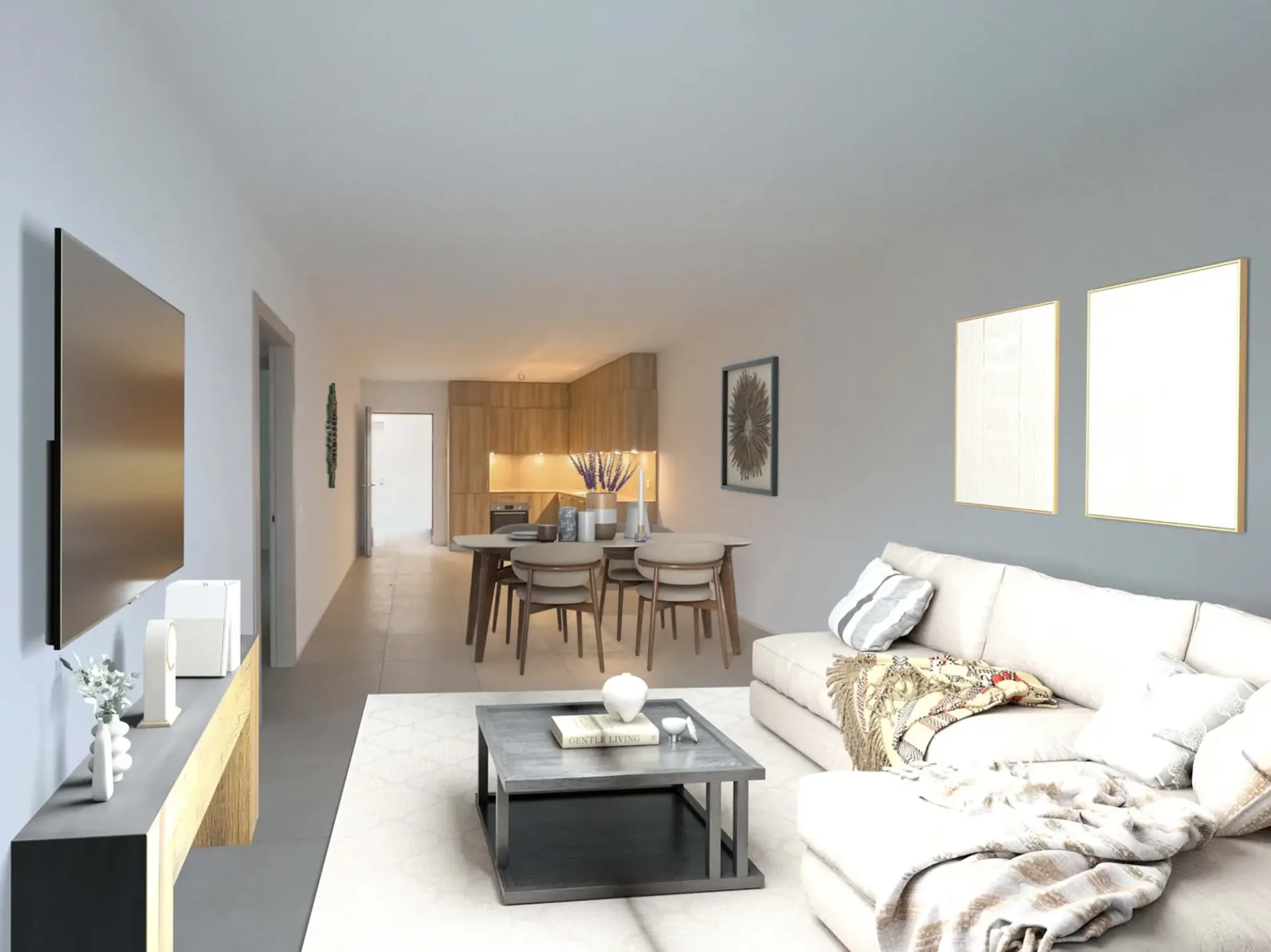 Modernes 3.5-Zimmer-Wohnung mit Gartenvorplatz in Genestrerio