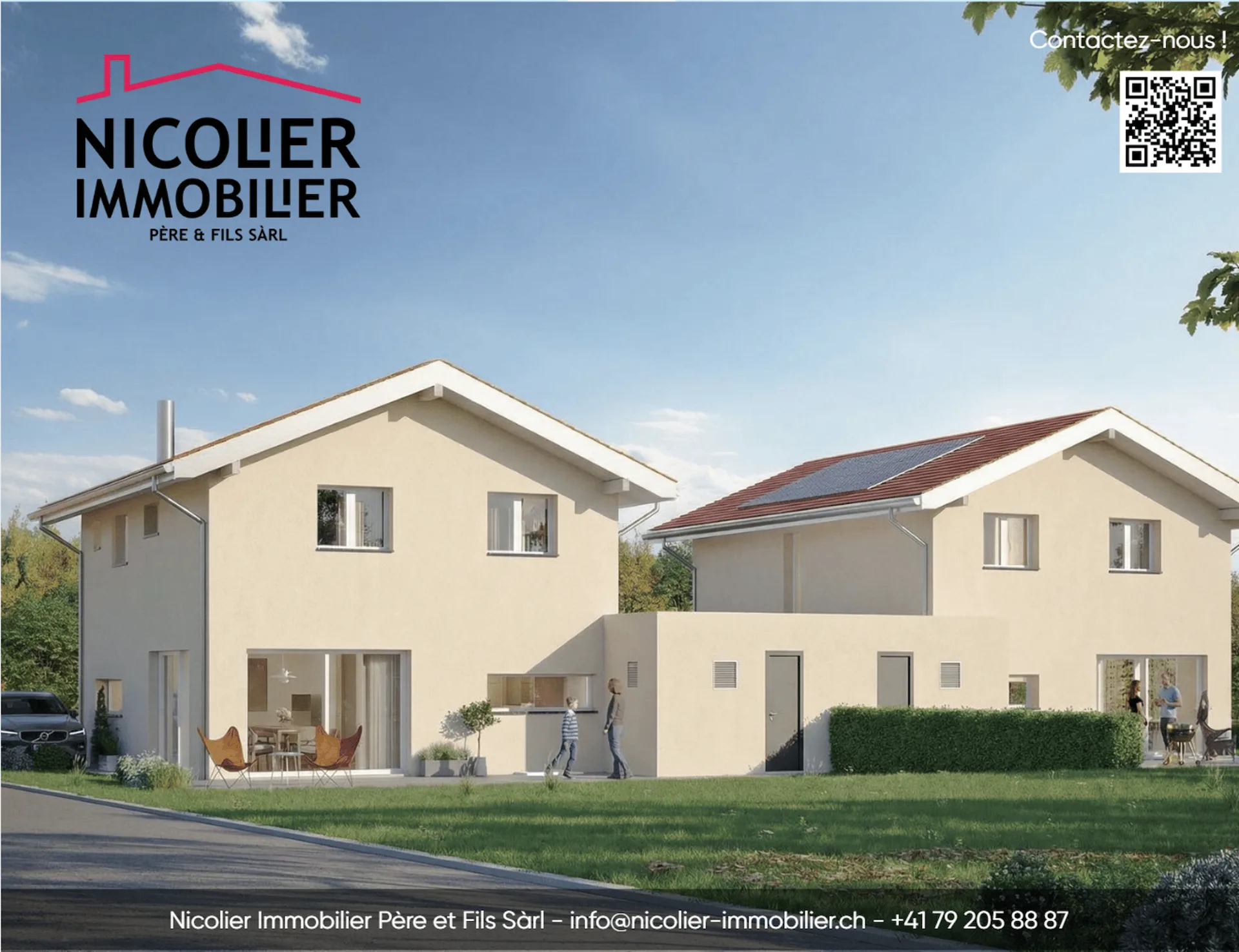 Réservées! Magnifiques villas individuelles de 5.5 pièces à Autavaux