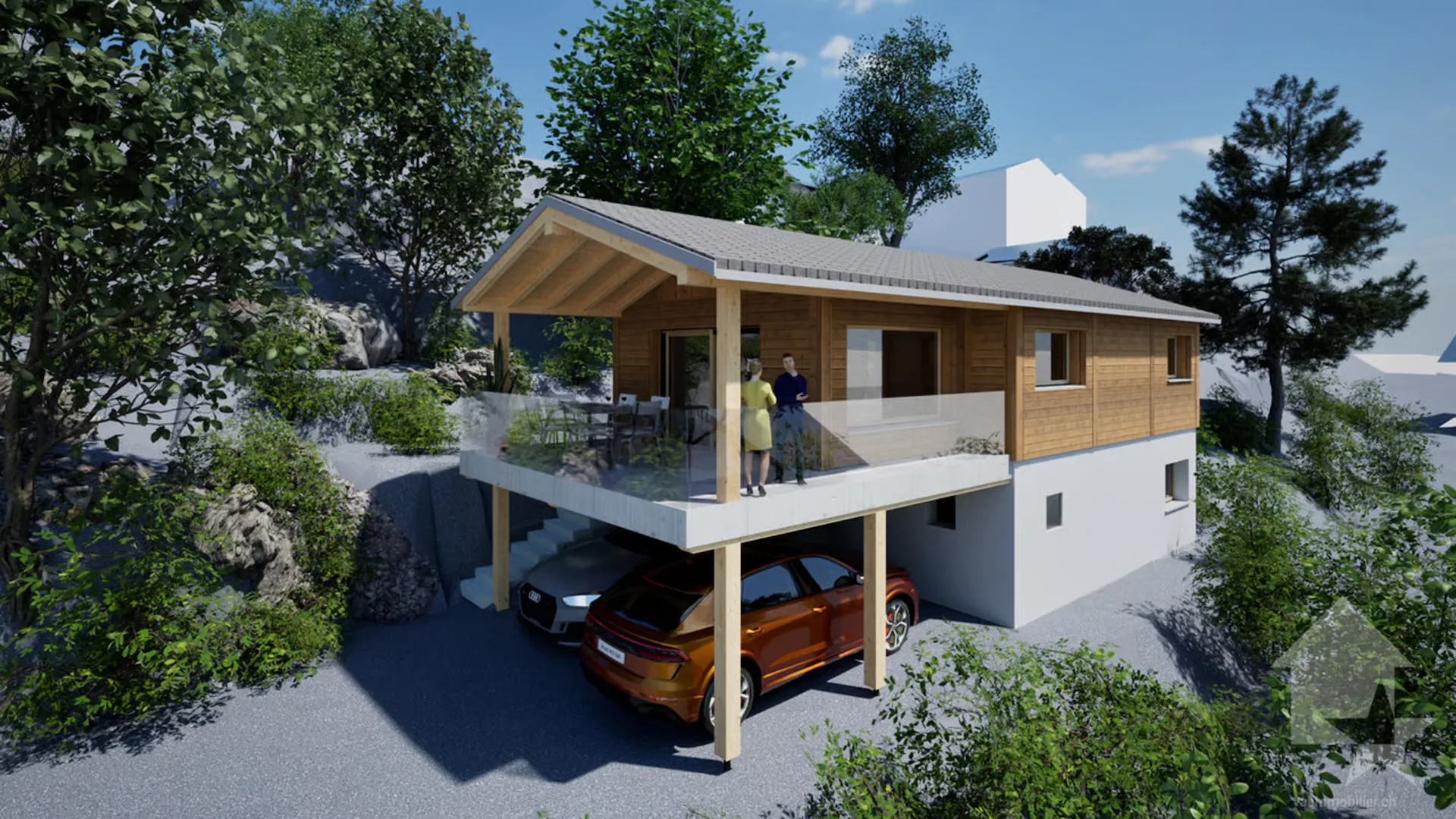 Bauplatz mit wunderschönem Projekt für den Bau eines 3.5-Zimmer-Hauses