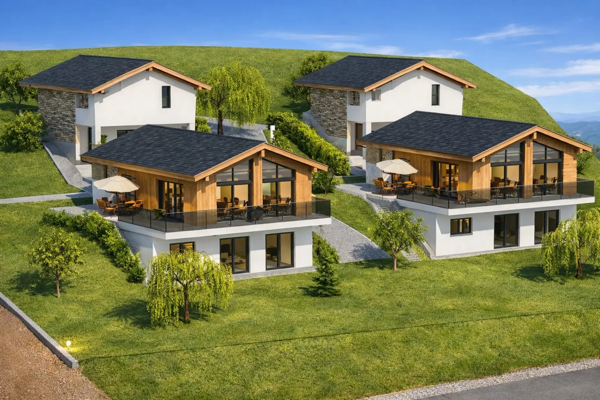 2113 Boveresse/NE Im Bau 2 familienfreundliche Villen mit Doppelgarage