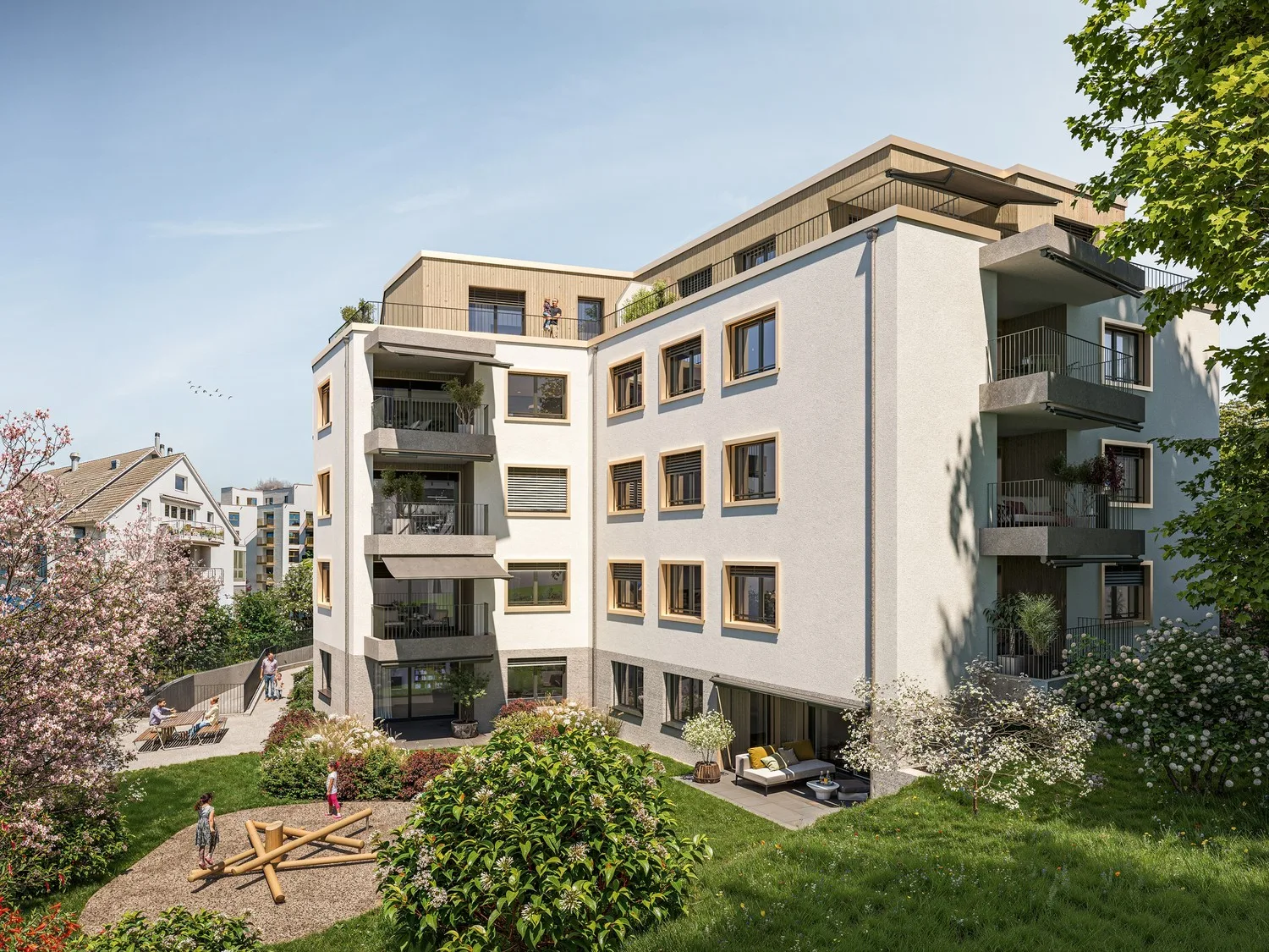 4.5 Zimmer Neubauwohnung an herrlich ruhiger Lage in Oerlikon
