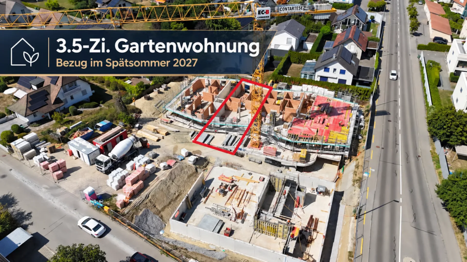 Neubau 3.5-Zi. Parterrewohnung mit grossem Gartenanteil