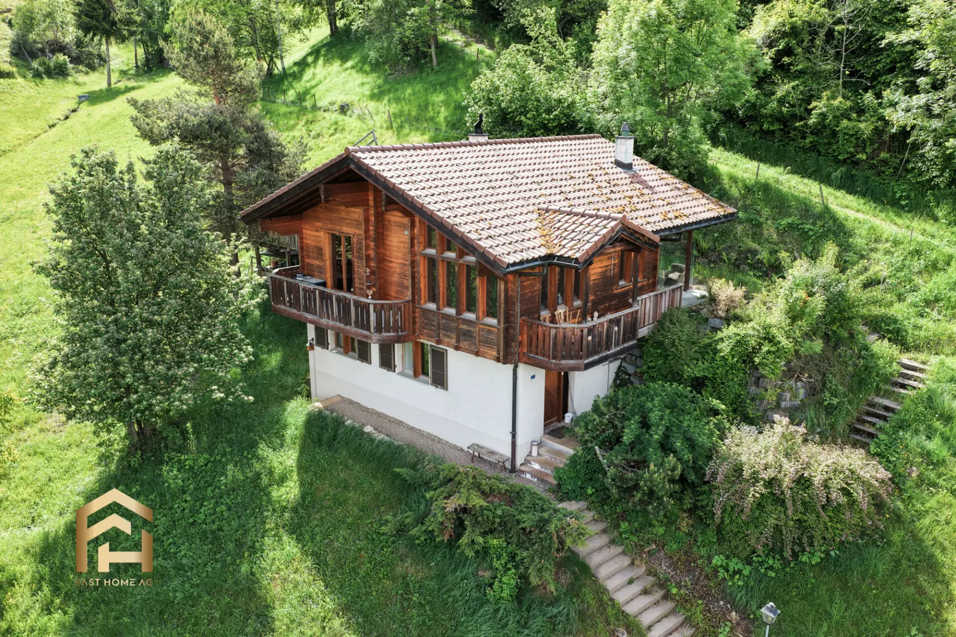 Über den Dächern von Ried-Brig  EFH mit Wintergarten, Sauna & Weitbli
