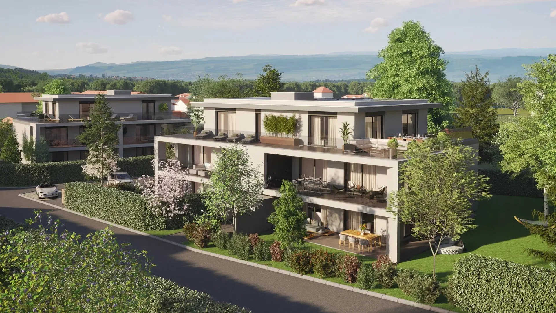 Zu Verkaufen Attika 5 Zimmer auf Plan in Veyrier Terrasse von 140 m²