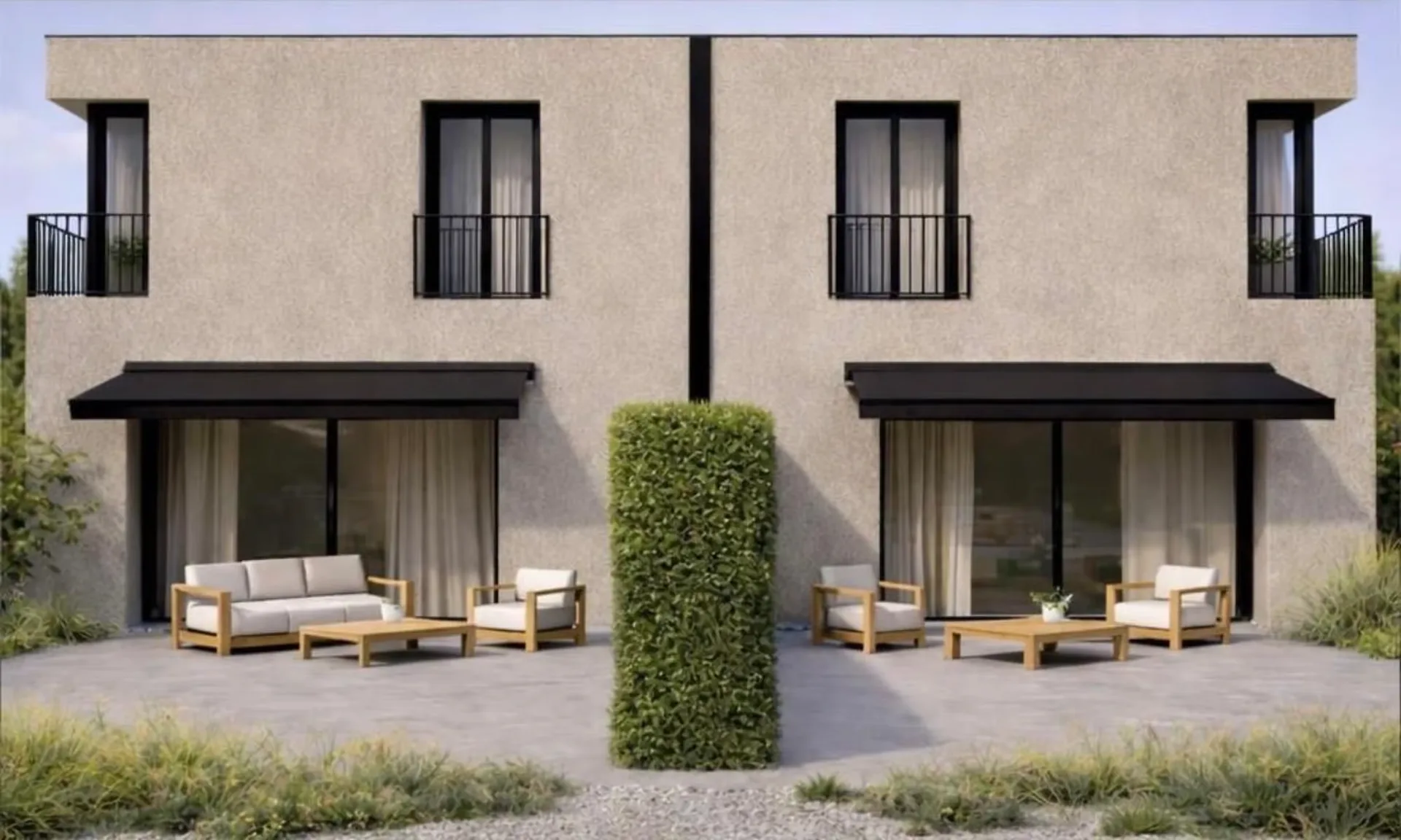 2 Reihenhäuser mit 4,5 Zimmern, Garten und Parkplatz