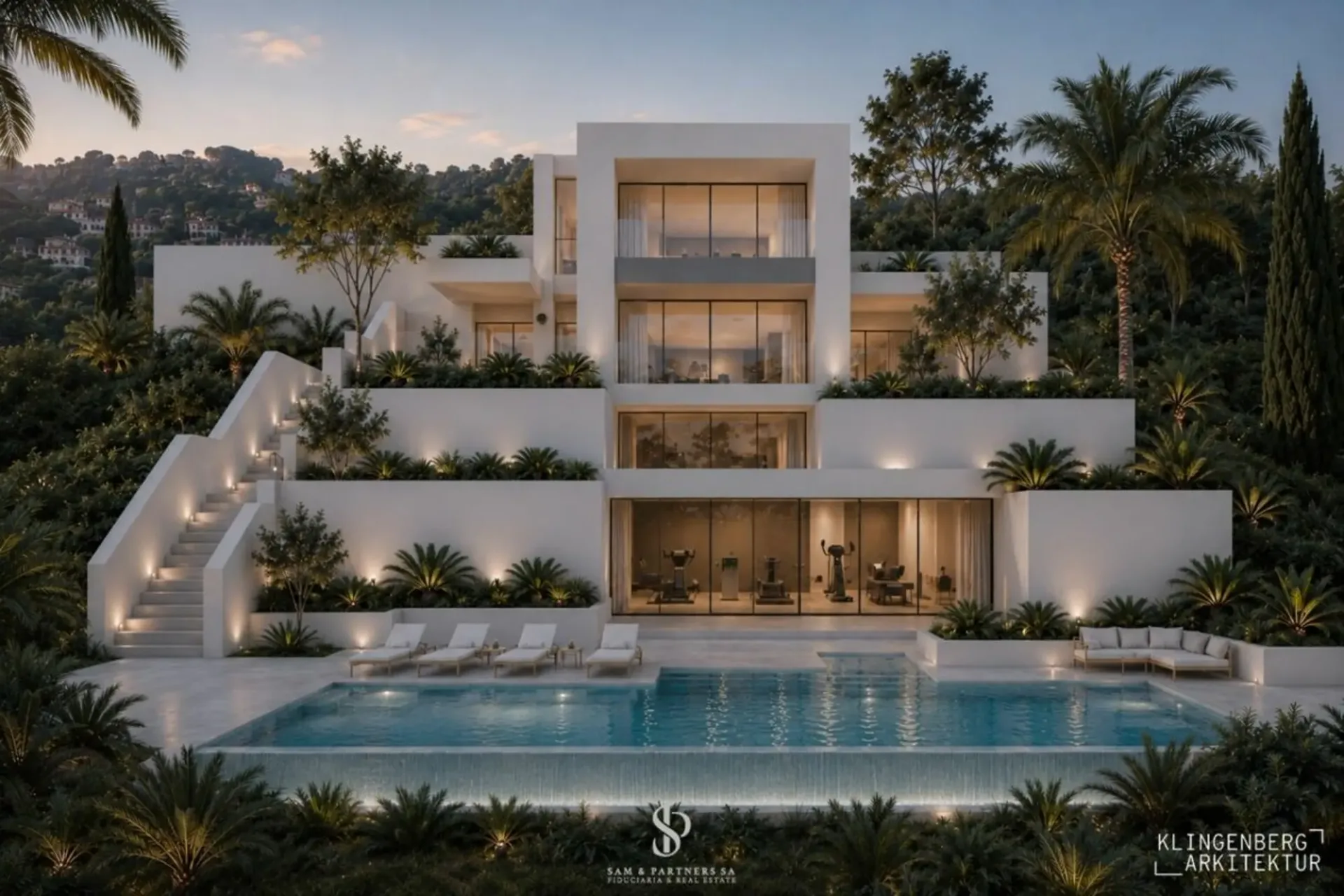 Lizenz genehmigt für eine fantastische Villa mit Seeblick