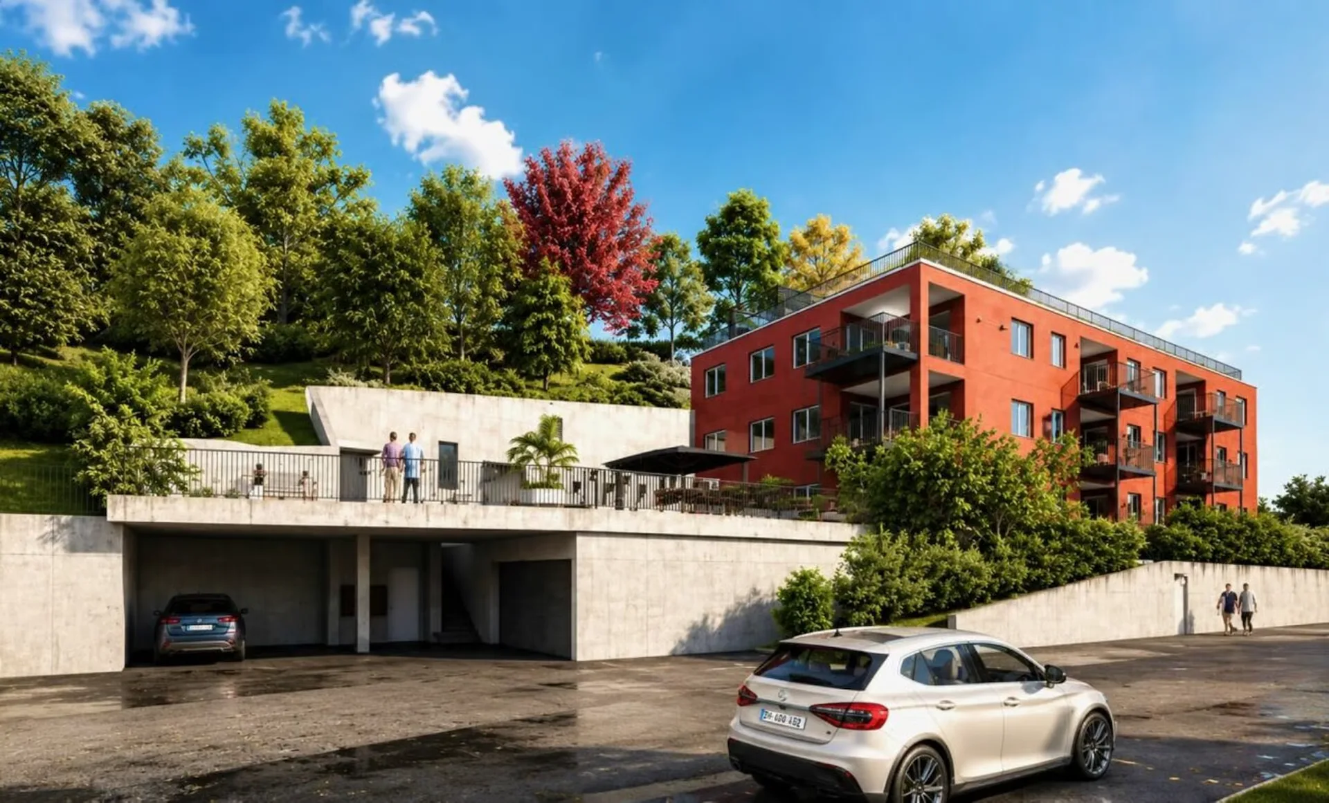 Bauland mit bewilligtem Projekt für Mehrfamilienhaus