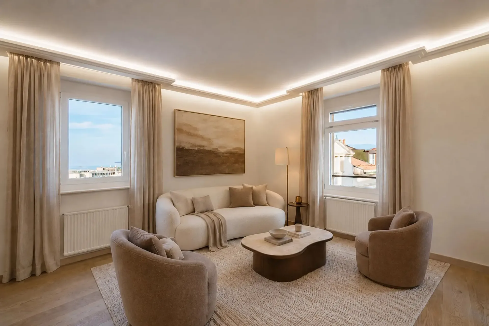 Wohnung mit 5 Zimmern und Blick auf den See und die Kathedrale
