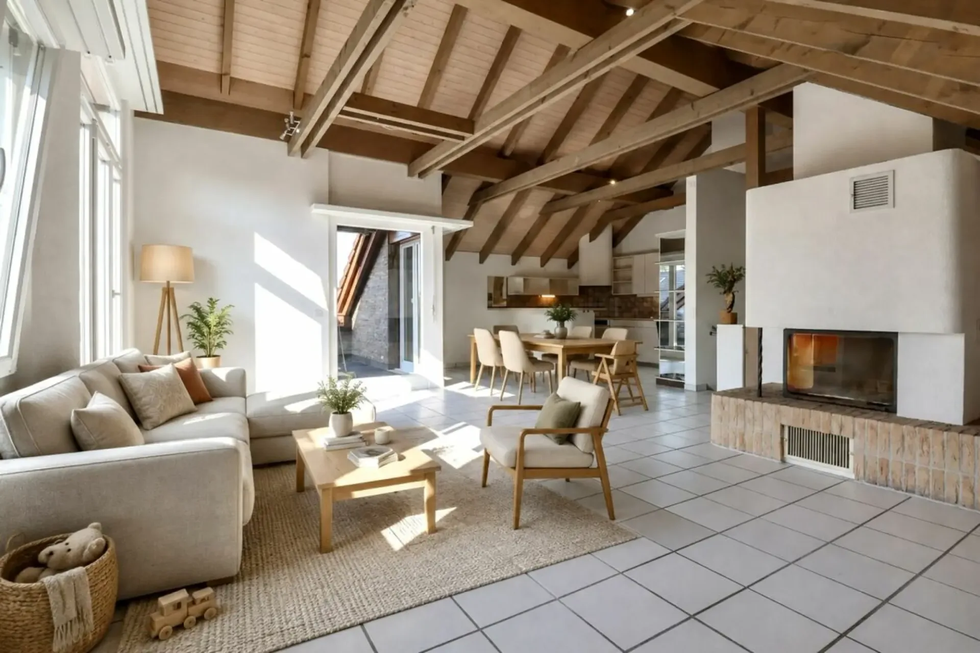 Vivere su due livelli - maisonette 4½ locali con camino, sauna e balcone soleggiato