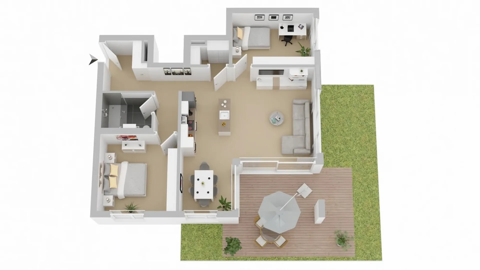 Moderne und hochwertige Gartenwohnung