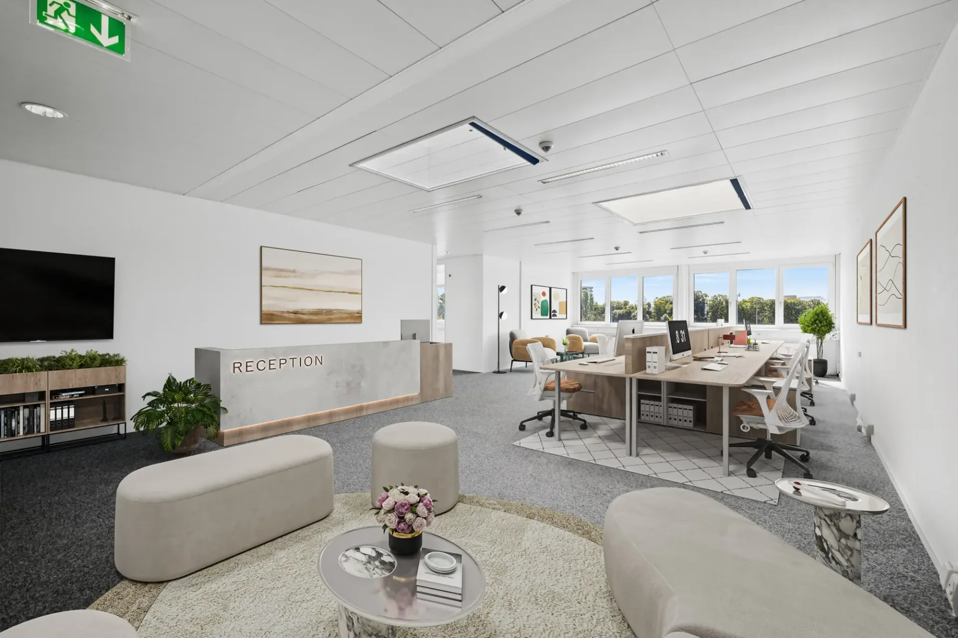 Flexible Büroflächen mit Atrium in Allschwil  ideal für innovative Un