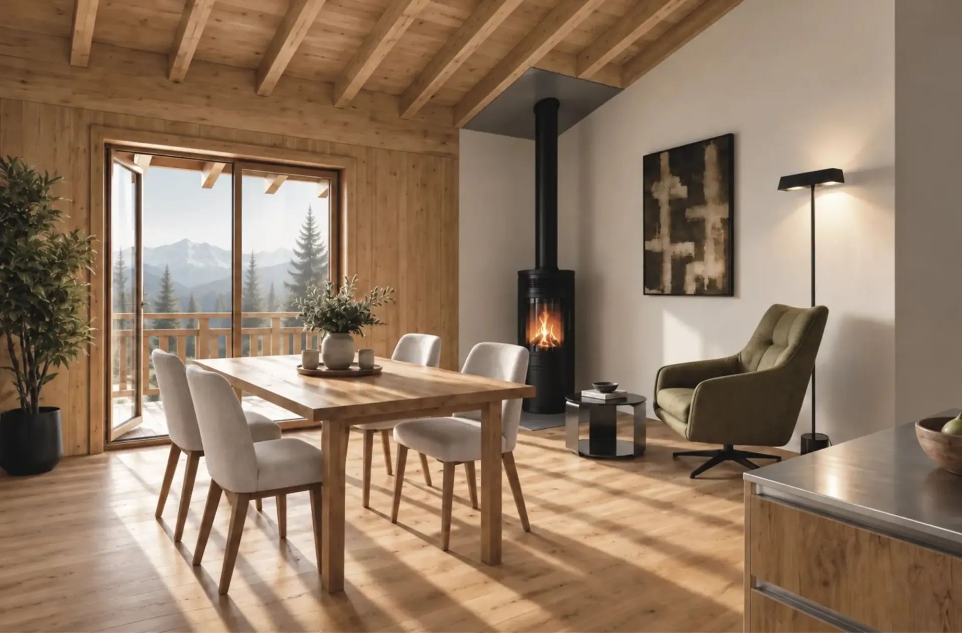 Dachgeschoss mit 4,5 Zimmern und Panoramablick in Granois (Savièse)