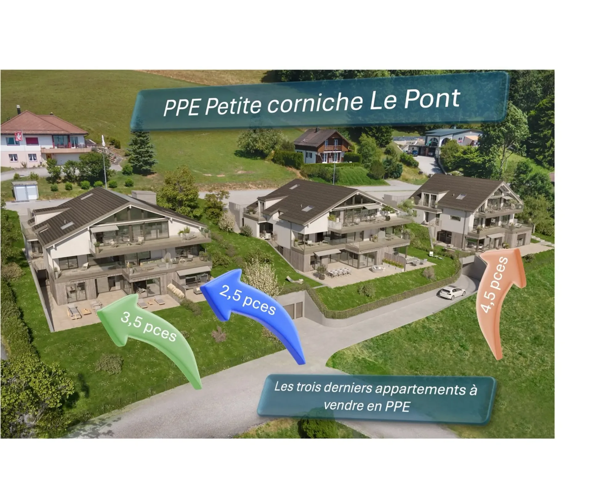 Promotion: Das kleine Uferweg le Pont Apartment Lot A 1 von 4,5 Zimmer
