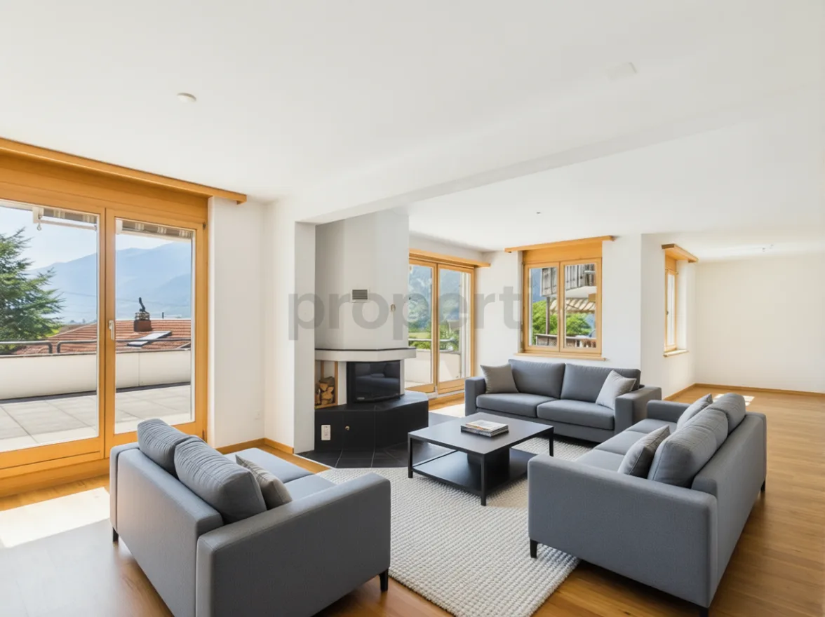 Cozy living with sunny terrace and wonderful view