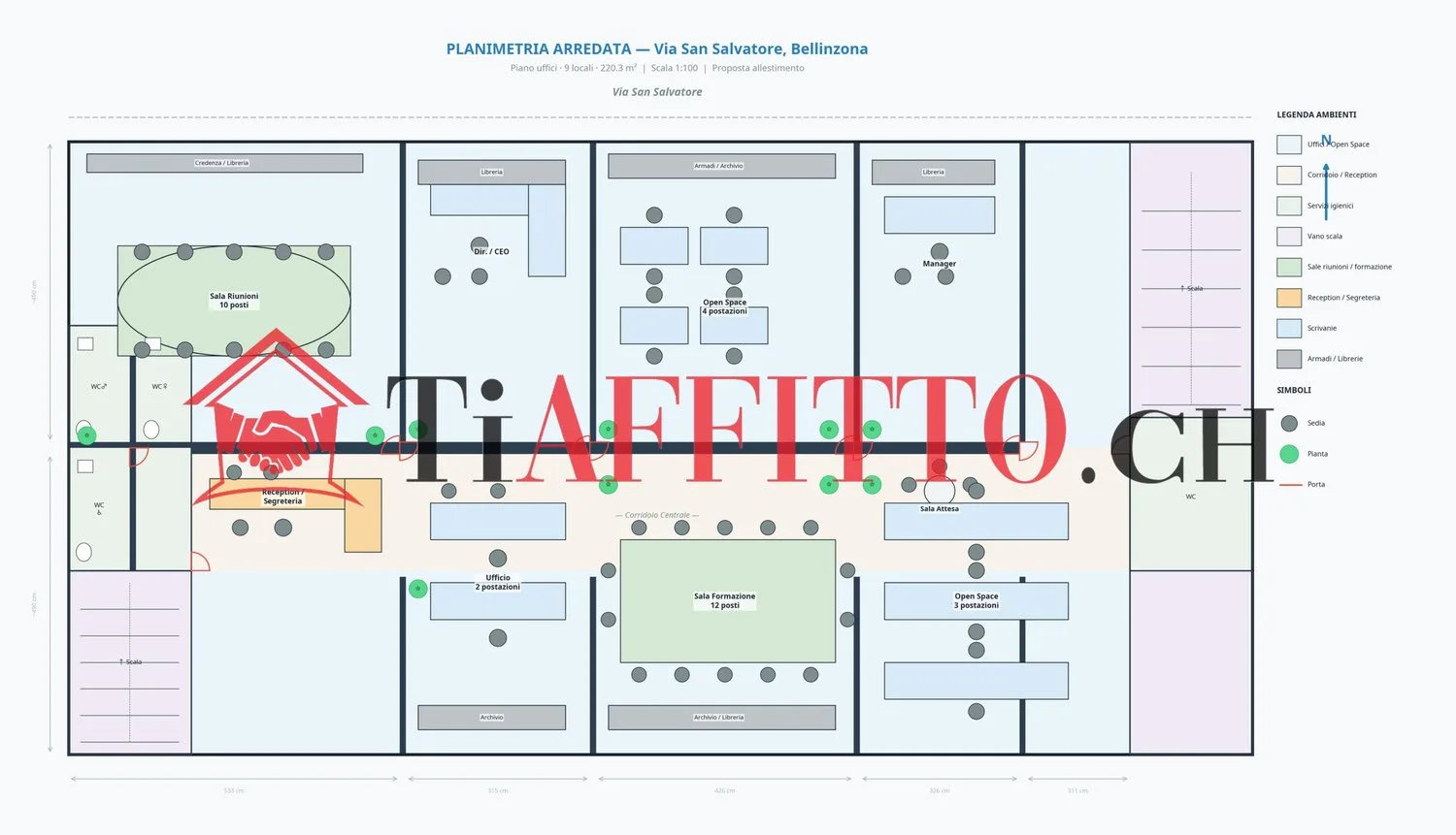 Prestiges Büro von 220 m² im Herzen von Paradiso