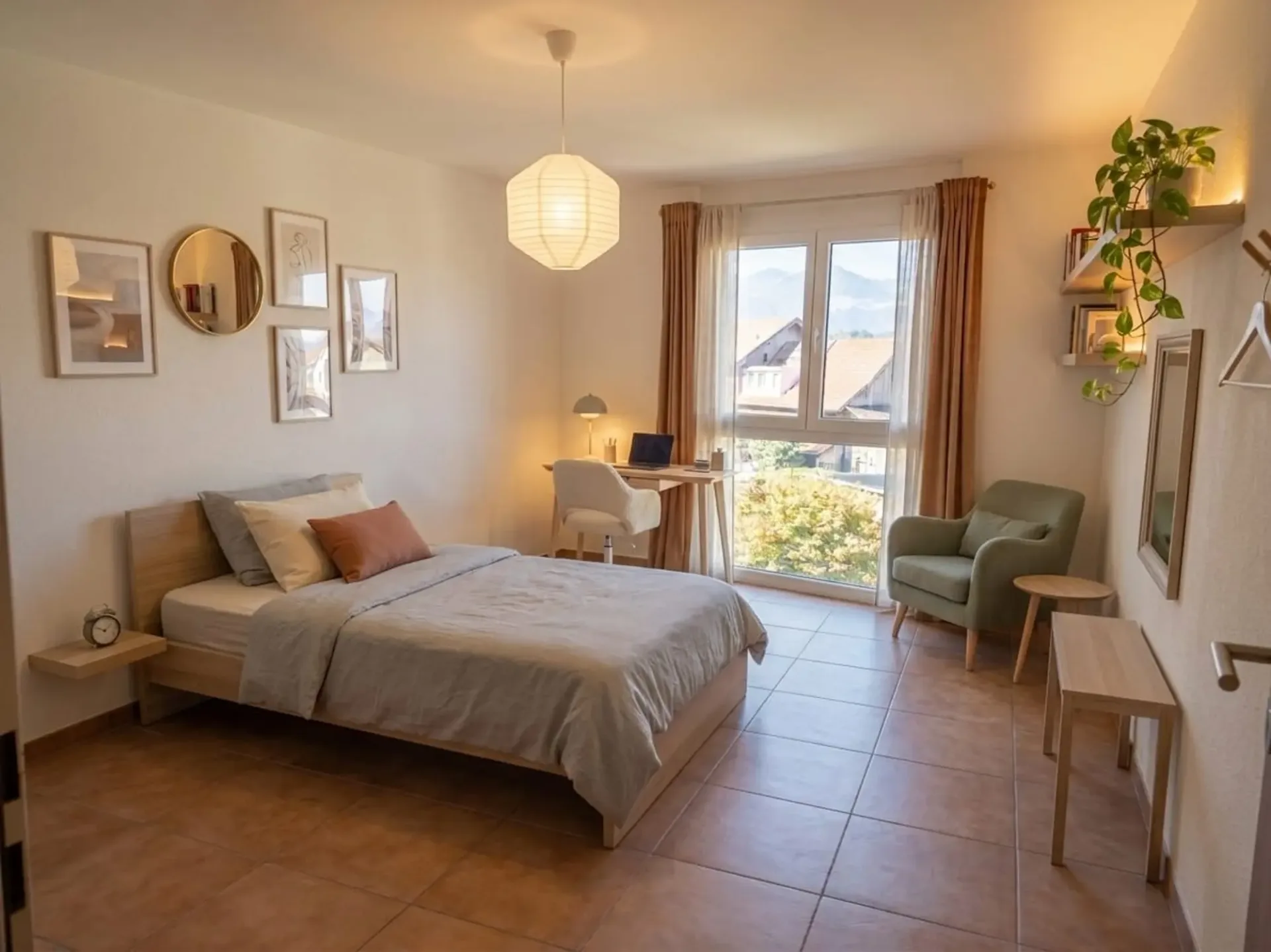 Room in a shared flat with winter garden in the sugar-free kitchen.