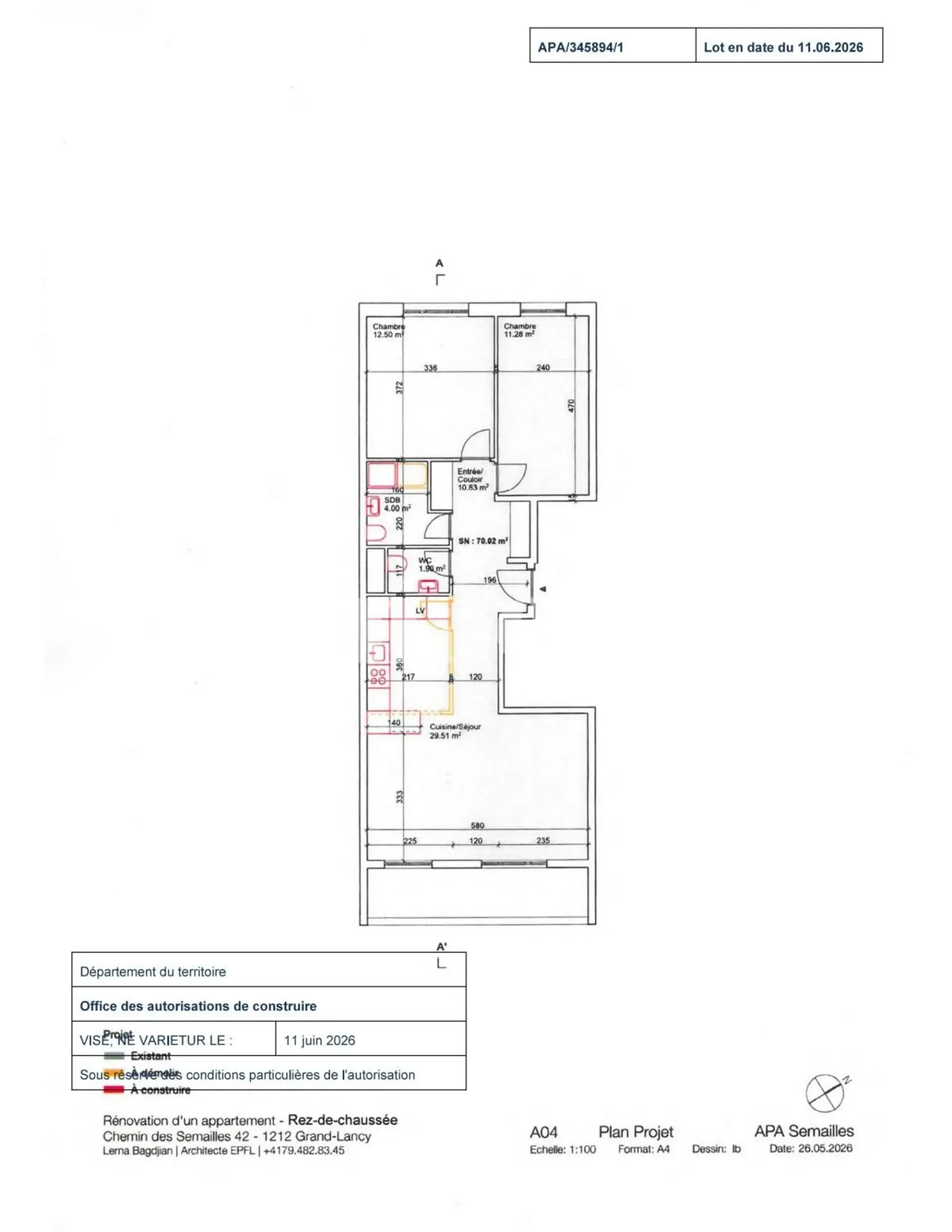 Vier-Zimmer-Wohnung in Grand-Lancy