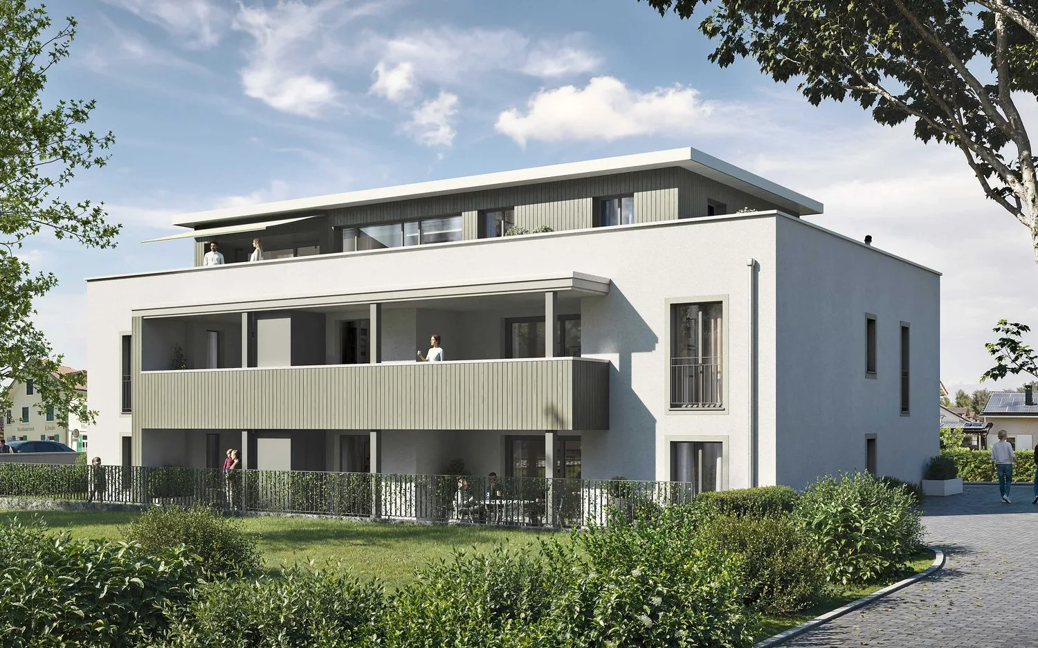Neubau: Moderne 2.5 Zimmer-Wohnung im Erdgeschoss mit Gartenanteil