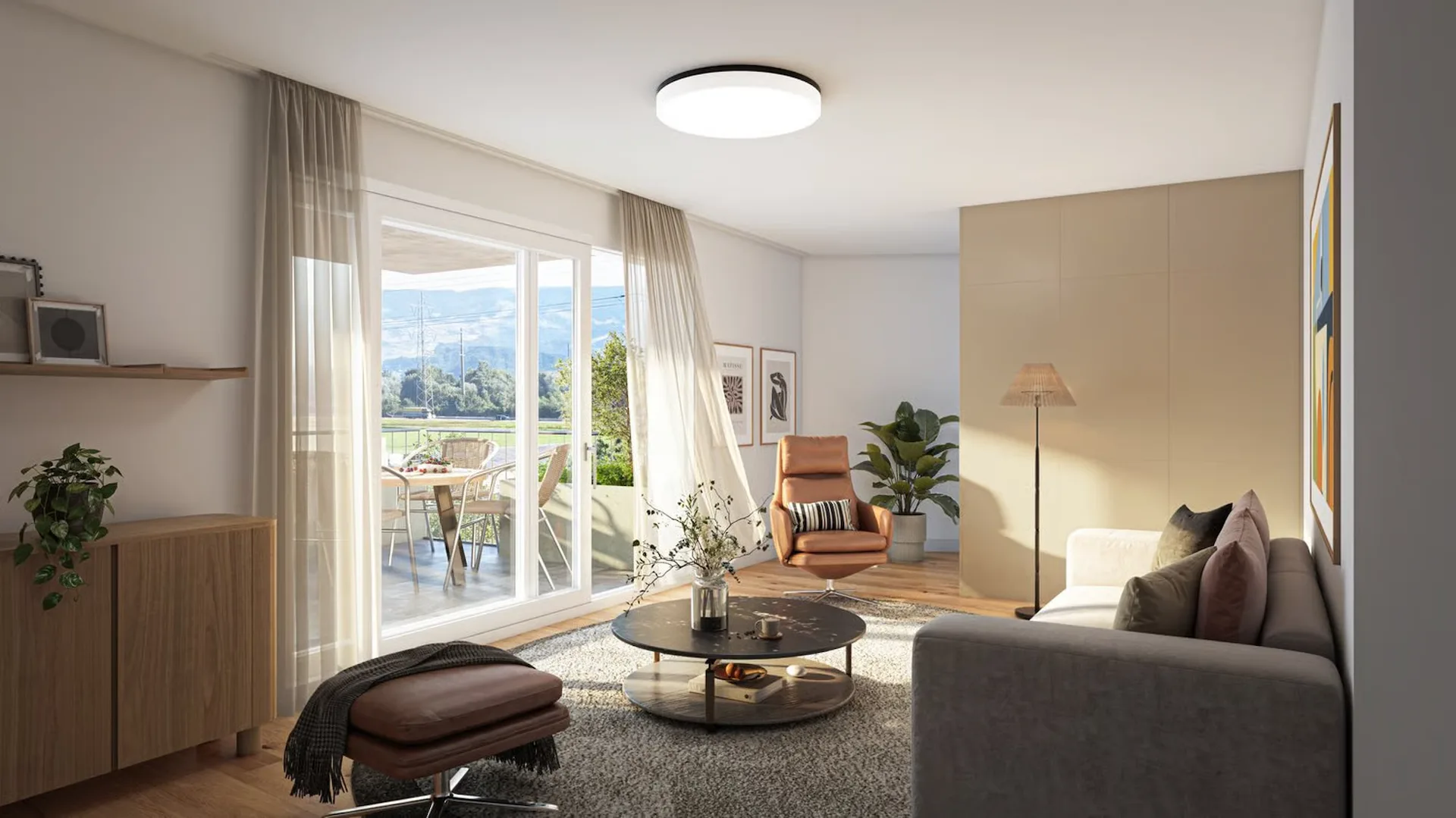 Appartamento nuovo di 3,5 locali con balcone e bella vista a Bilten