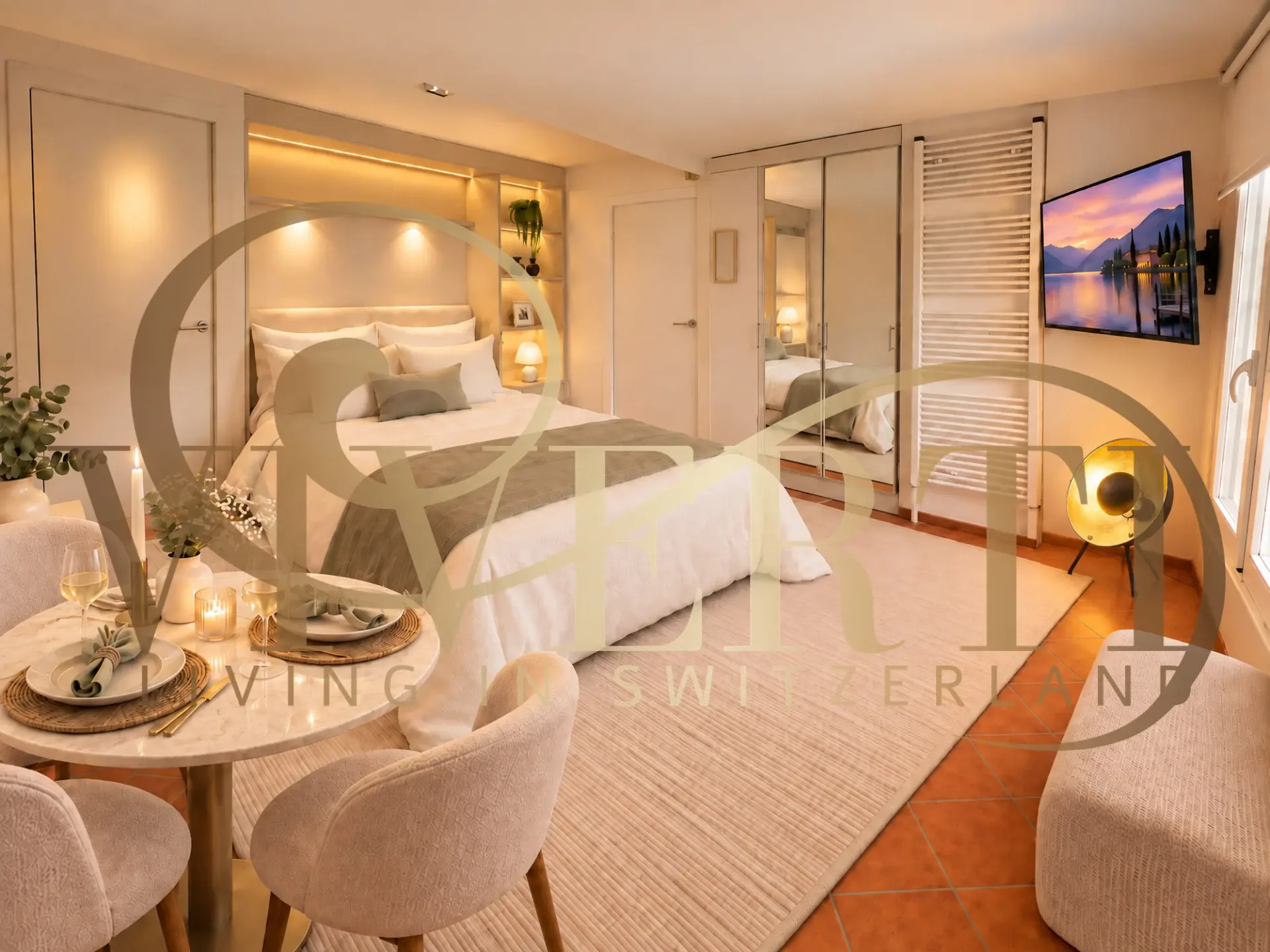 STUDIO MEUBLÉ À 15 MINUTES DE LUGANO