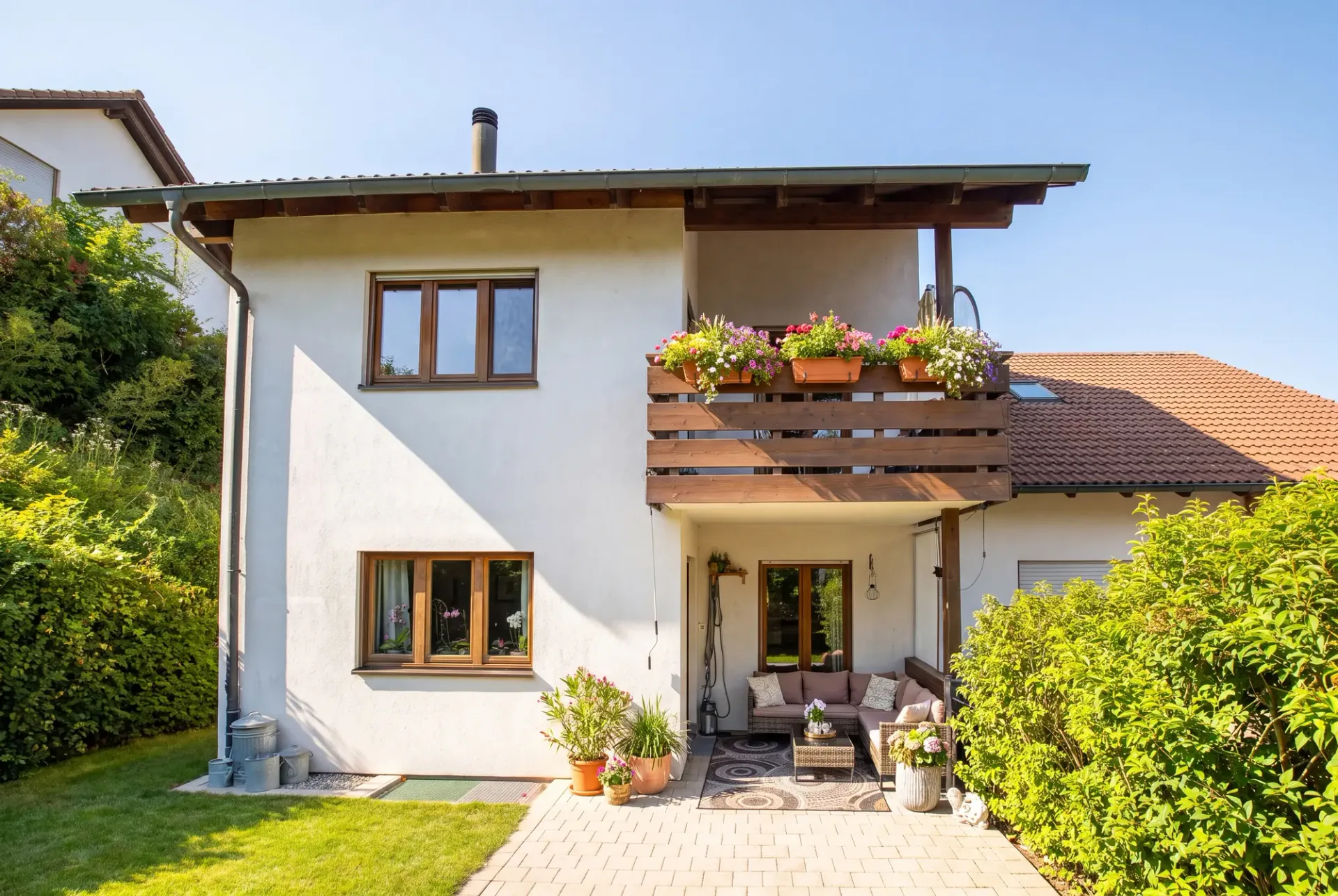 AFFASCINANTE VILLA BIFAMILIARE CON GIARDINO IDILLICO A SCHLEITHEIM