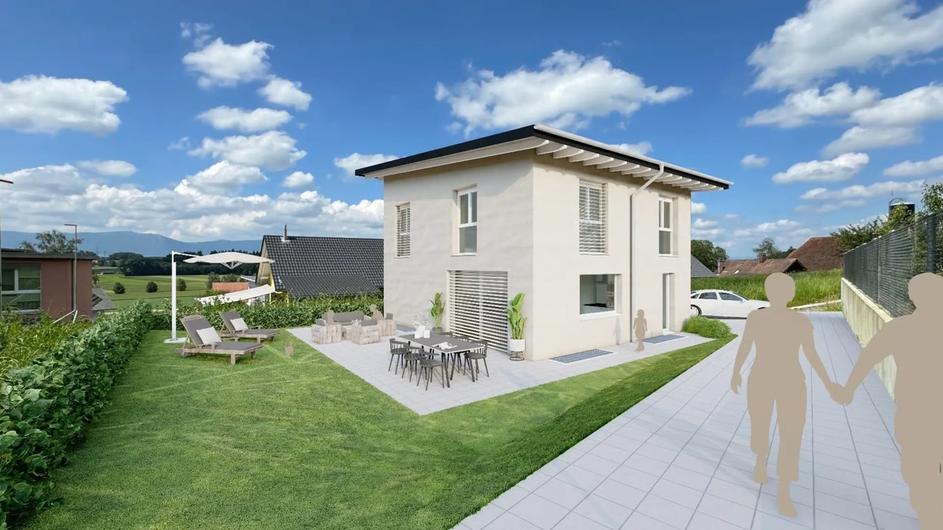 Neubau-Einfamilienhaus an ruhiger Lage in Hellsau