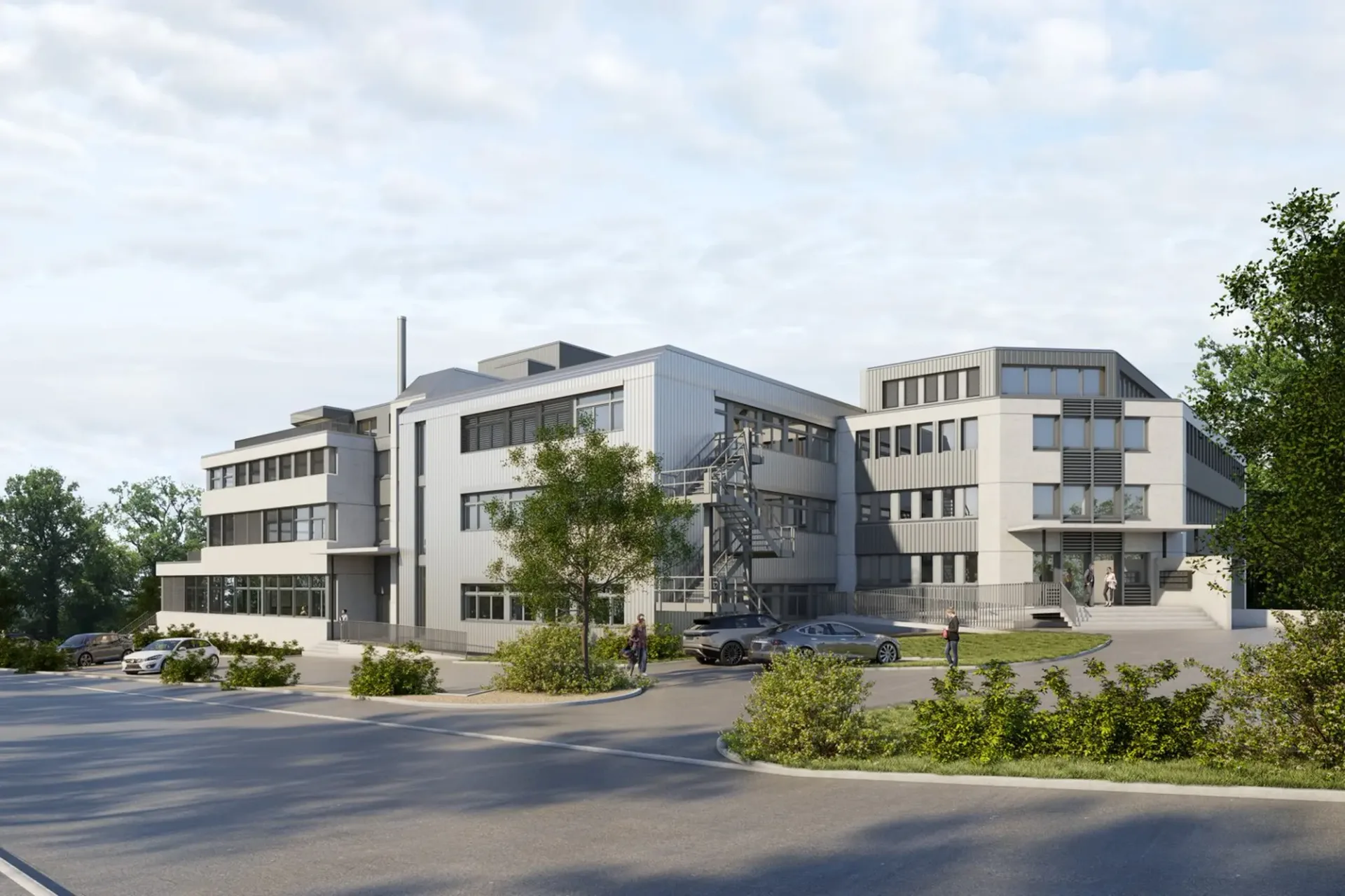 Moderne Büroﬂäche mit Seeblick und Balkon – bezugsbereit