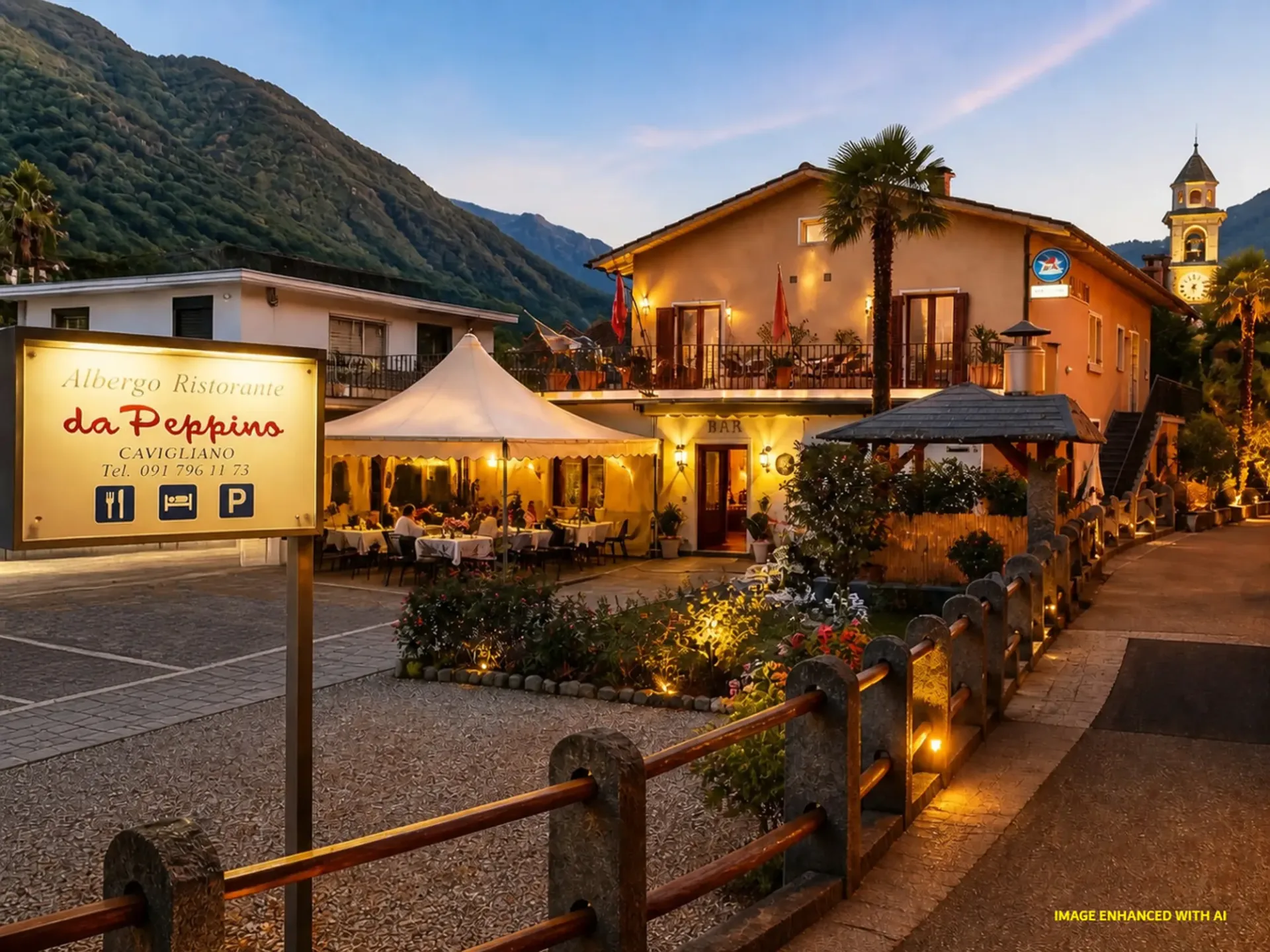 Hotel-ristorante con 9 camere, giardino e 10 posti auto