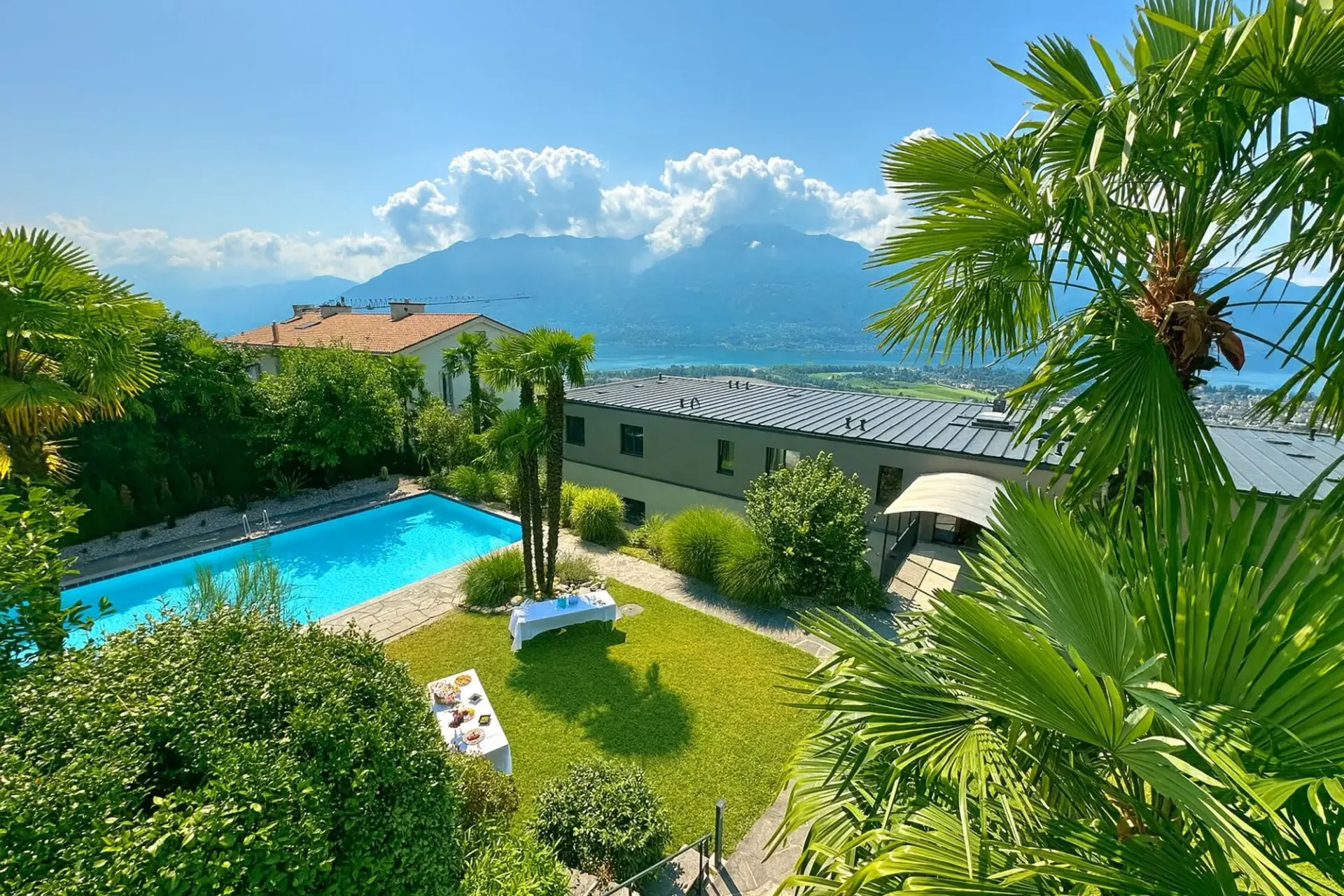 8 A - 4.5 con giardino e piscina condominiale - Residenza Lumino Locarno Monti