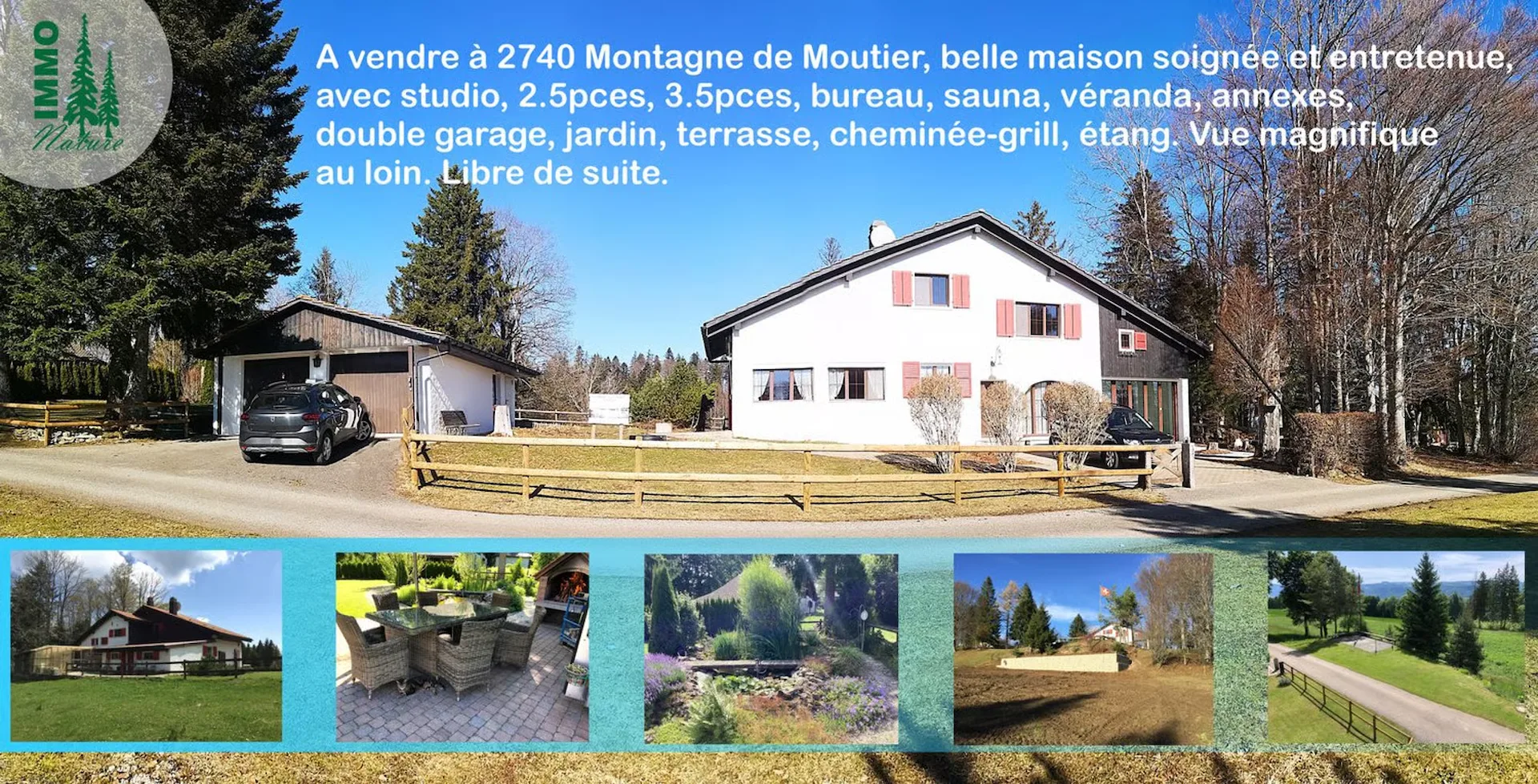 Schöne Einzelhaus mit 7 Zimmern in der Montagne de Moutier (1130m)