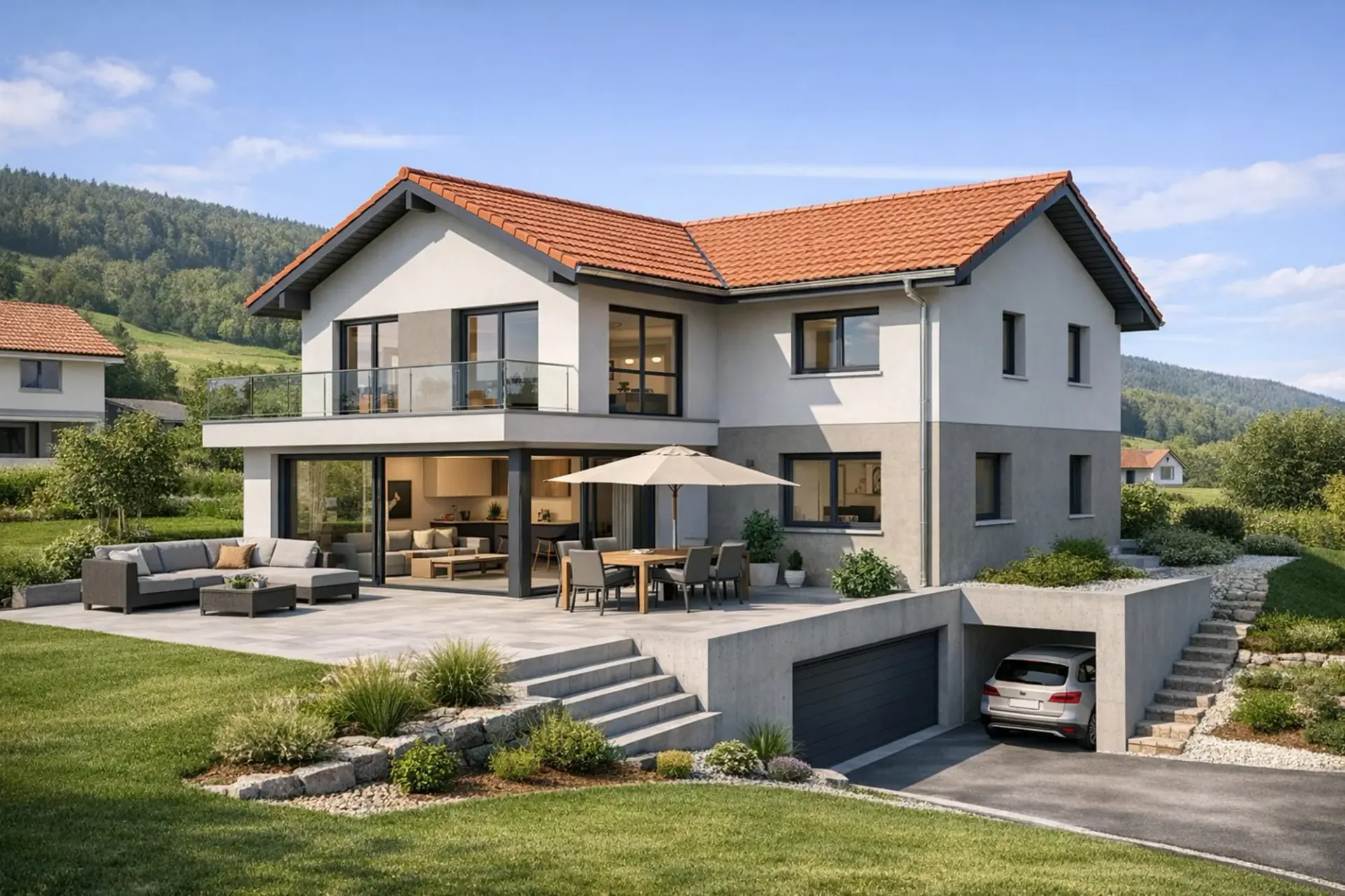 2123 St-Sulpice/NE Letzte Familienvilla auf einem 757 m2 großen, erschlossenen Grundstück mit Baugenehmigung