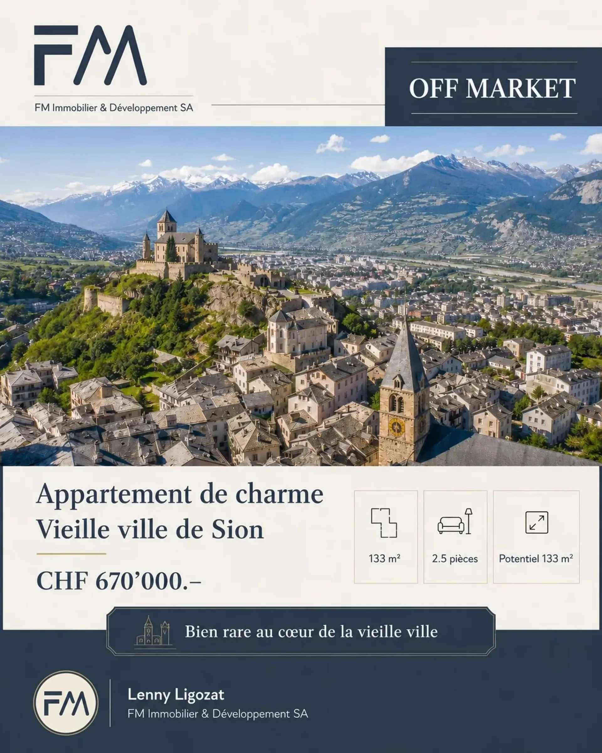 Charmantes Wohnung mit Charme im Herzen der Altstadt von Sion