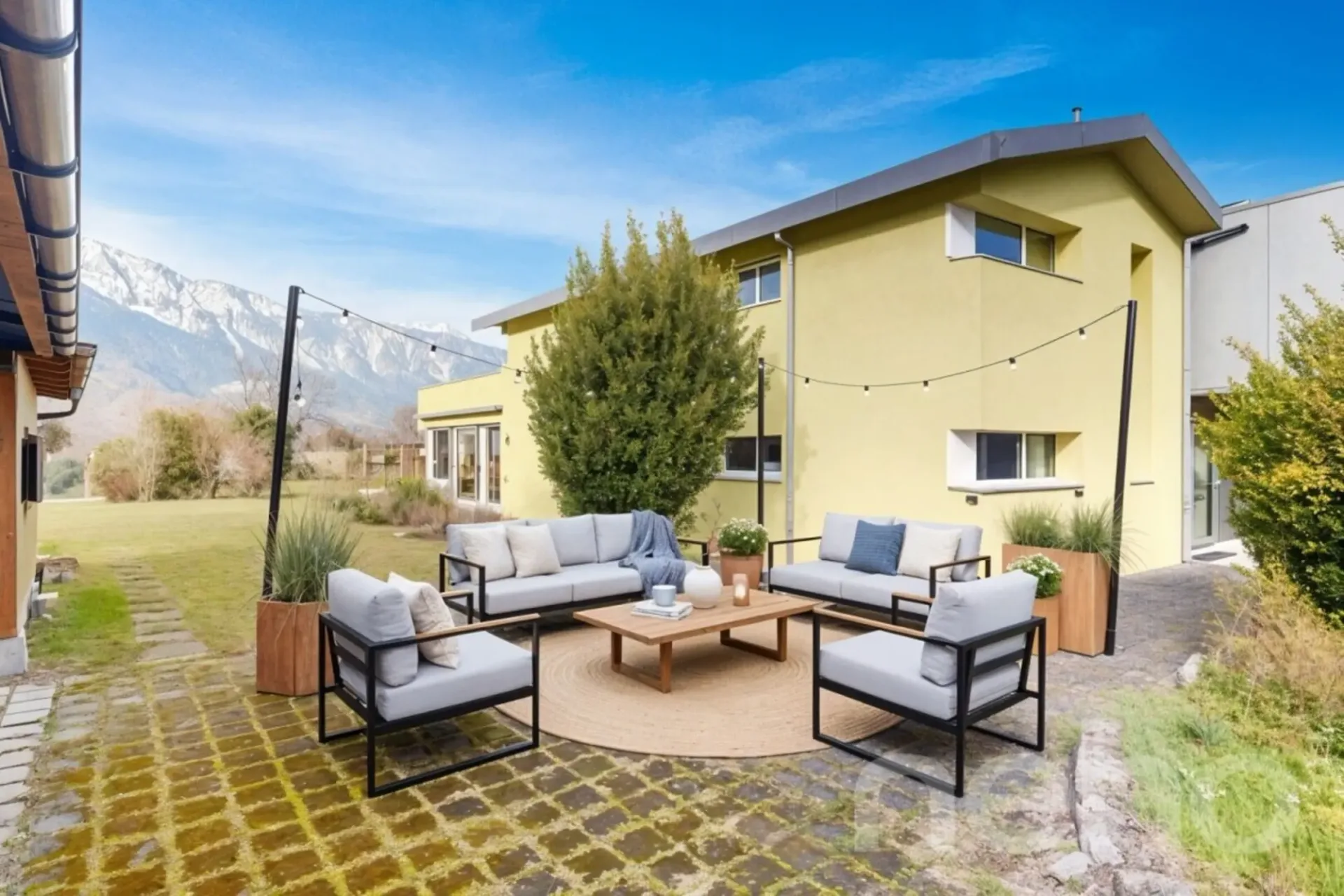 Villa contemporaine avec vue sur les Dents du Midi et potentiel unique