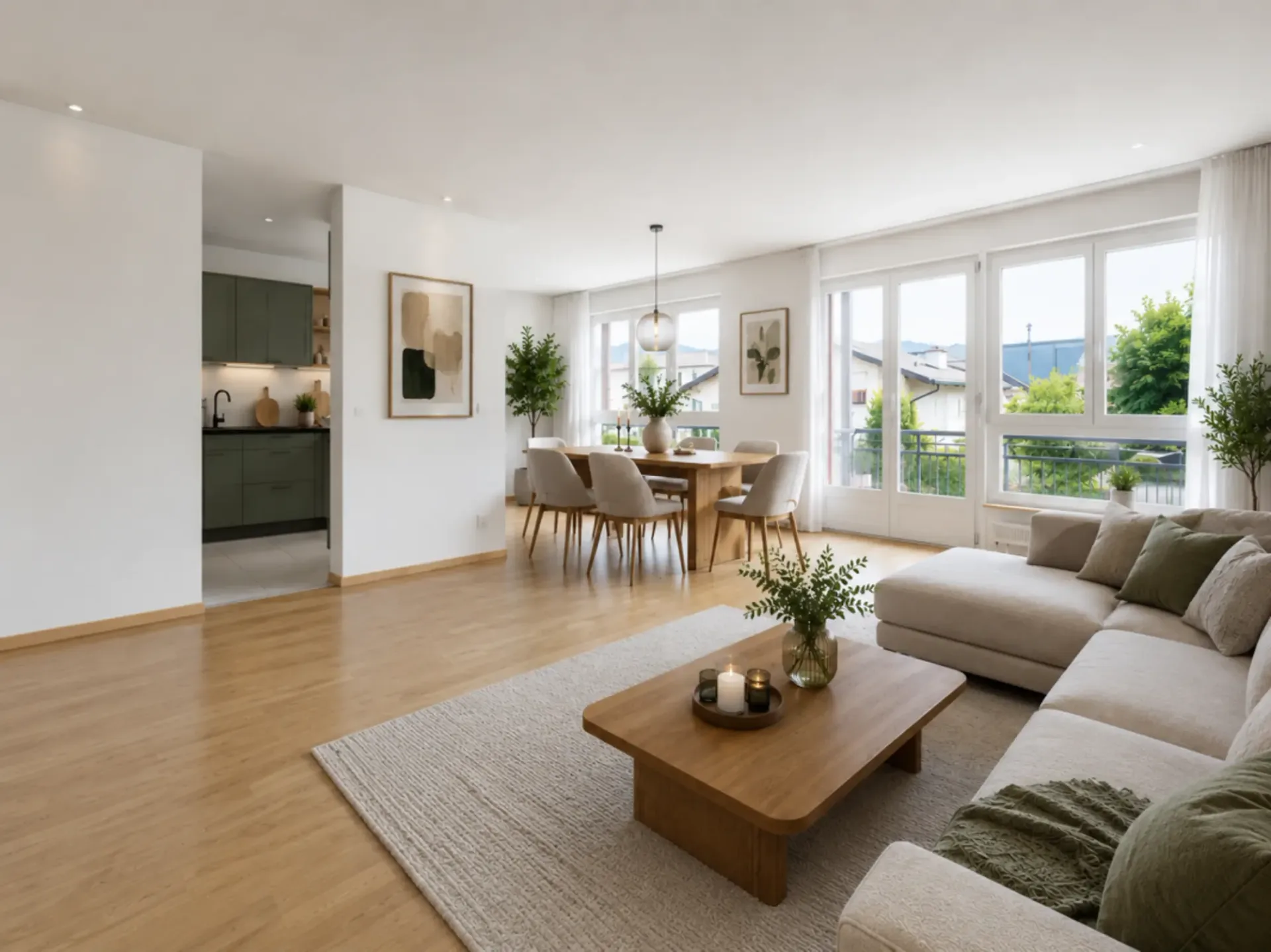 Helle und ruhige Wohnung mit Alpenblick und eigenem Wasch-/Hobbyraum