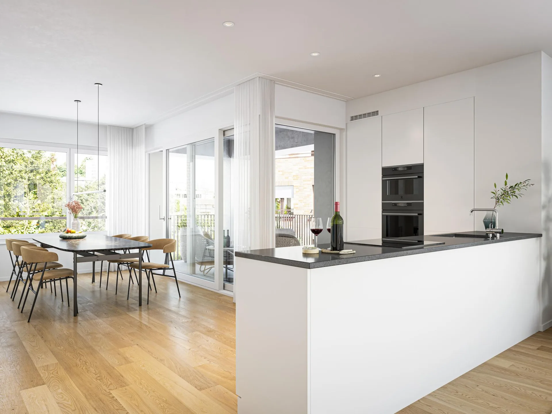 Empfangen Sie Ihre Gäste grosszügig  4.5-Zimmer-Neubauwohnung im Lind