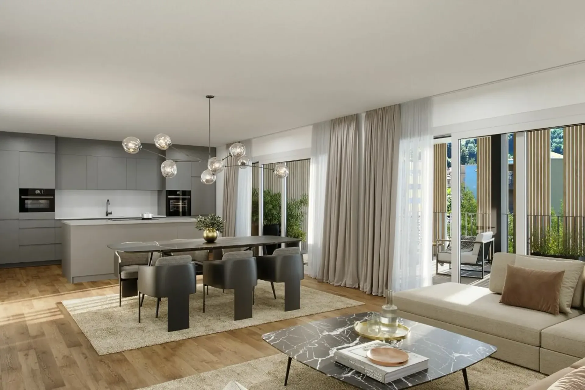 appartement de 3,5 pièces unique avec un standard de qualité et de construction élevé