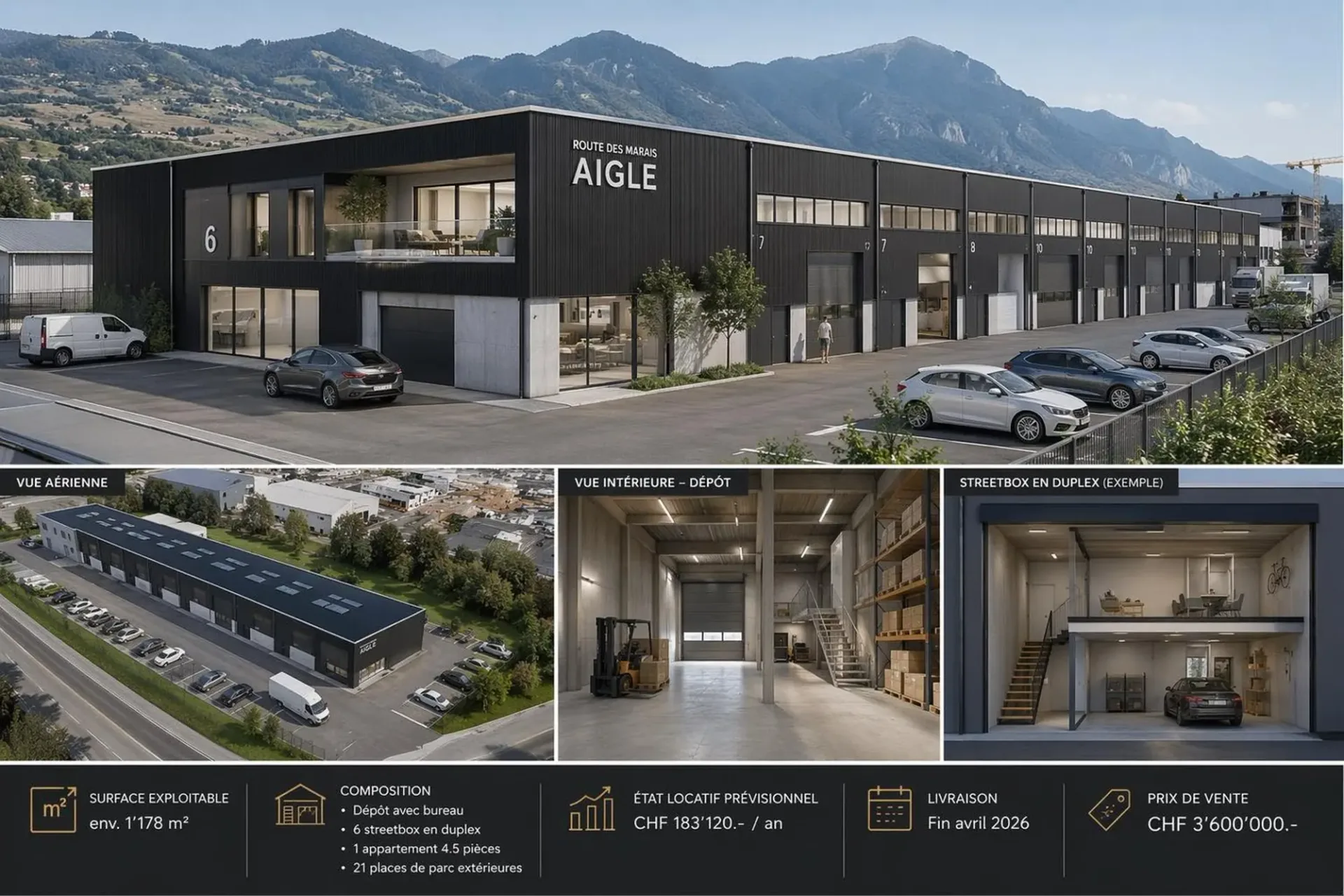 INVESTOR-GELEGENHEIT – NEUES INDUSTRIEGEBÄUDE IN AIGLE
