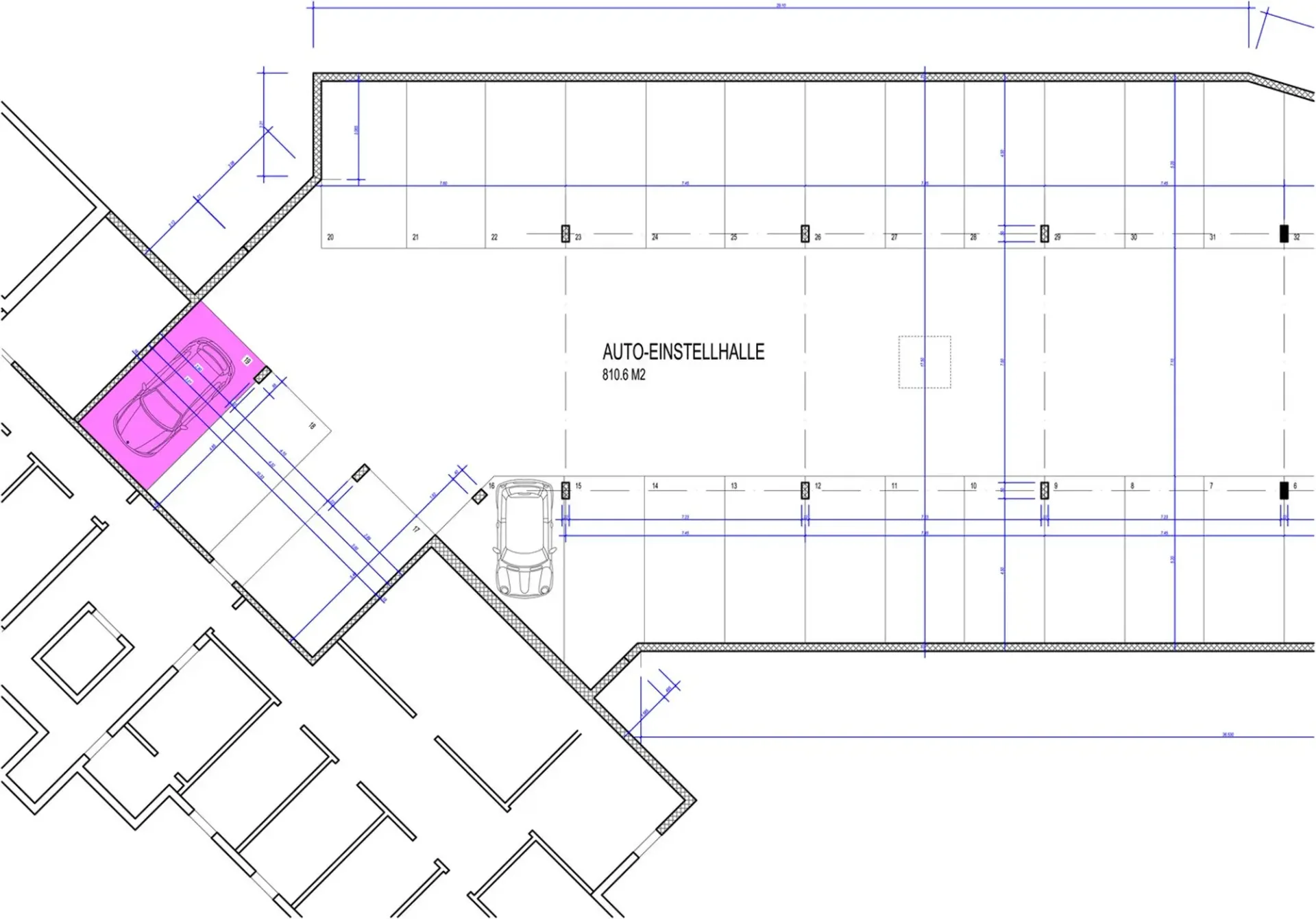 Einstellhallenplatz für PW