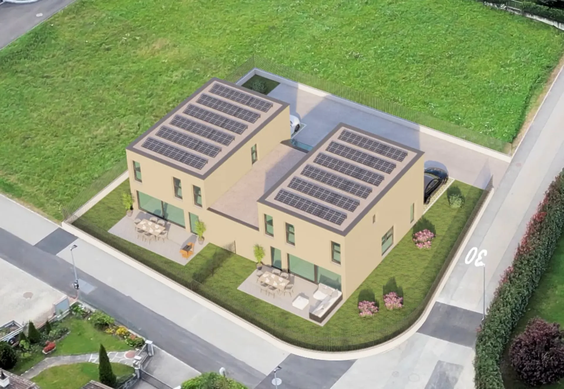 Neue elegante und moderne Villa in einer komfortablen und ruhigen Gegend