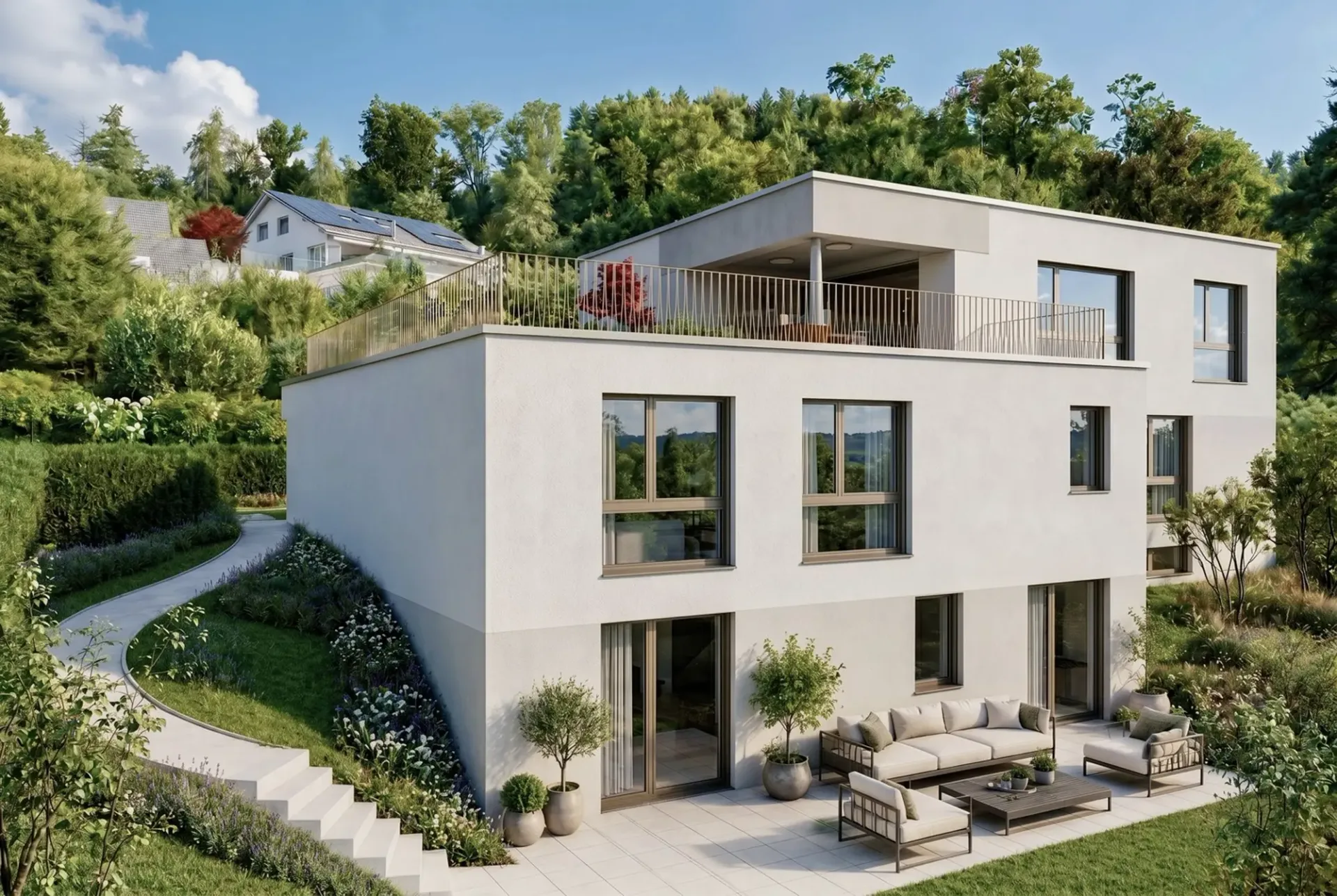 Exklusives neues 6.5-Zimmer-Einfamilienhaus an bester Hanglage in Widen